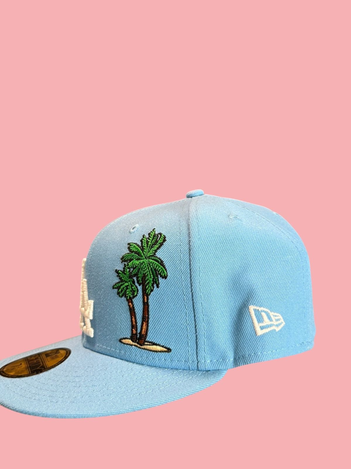 New Era LAST 7 3/8 LA dodgers palm tree fitted PINK bottom Size ONE SIZE - 3 Thumbnail