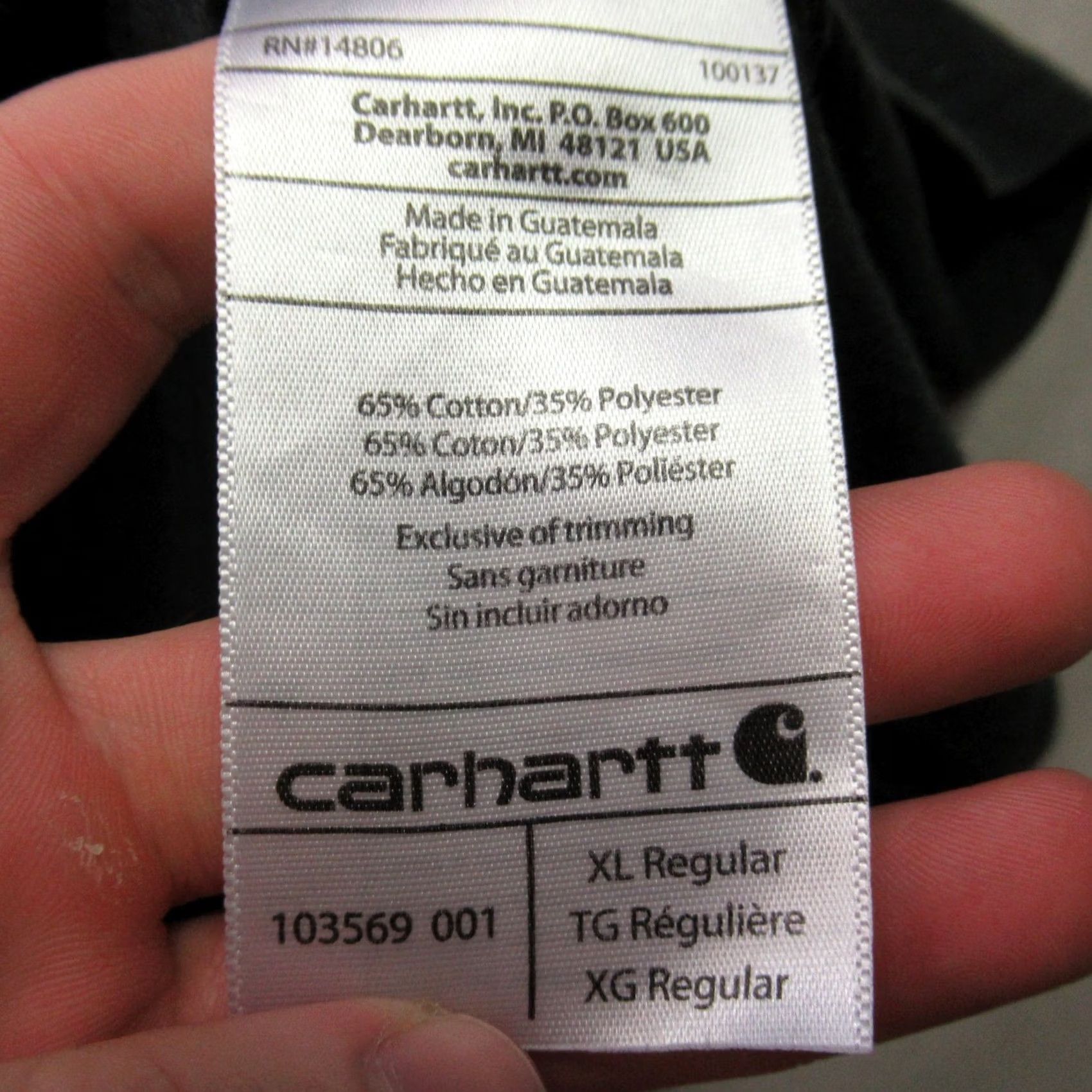 Carhartt Carhartt Polo Shirt Mens XL Short Sleeve Casual Lightweight Golf Relaxed Black Size US XL / EU 56 / 4 - 5 Thumbnail
