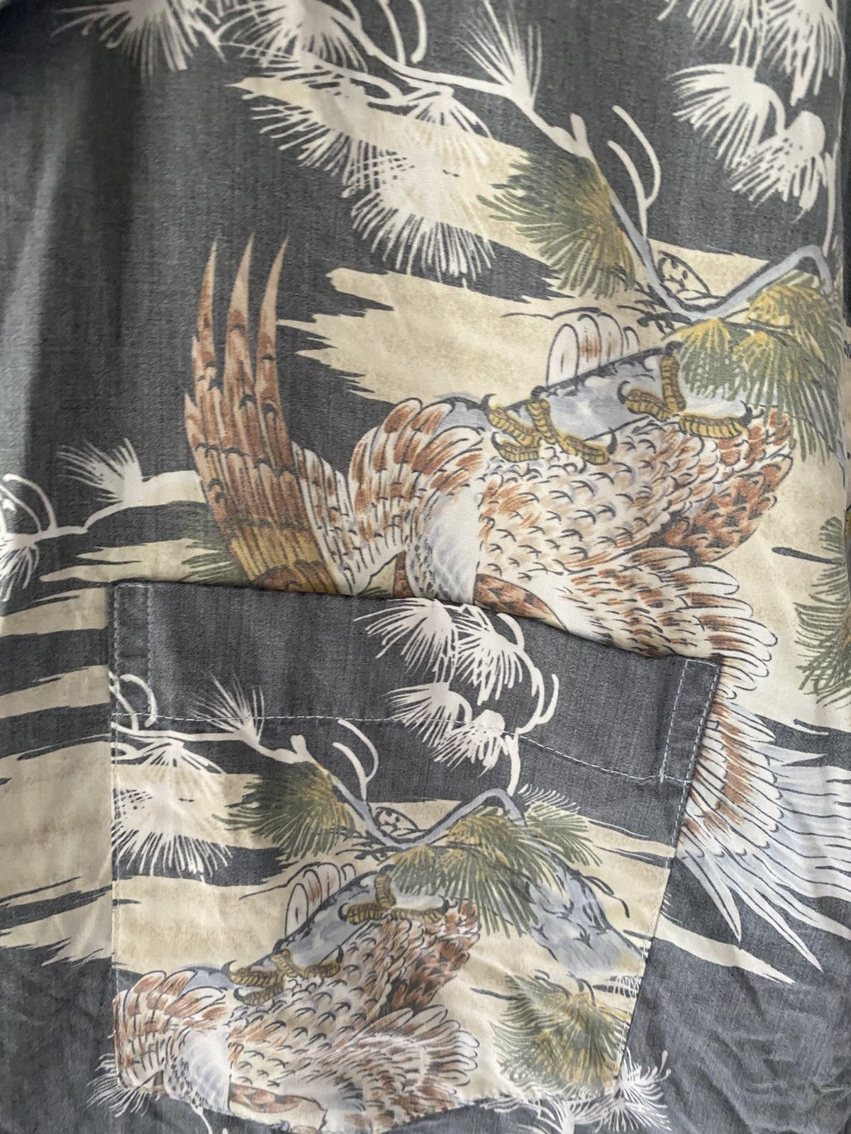 Kansai Yamamoto 1990s Kansai Man Open Colar USA Eagle Size US M / EU 48-50 / 2 - 7 Thumbnail