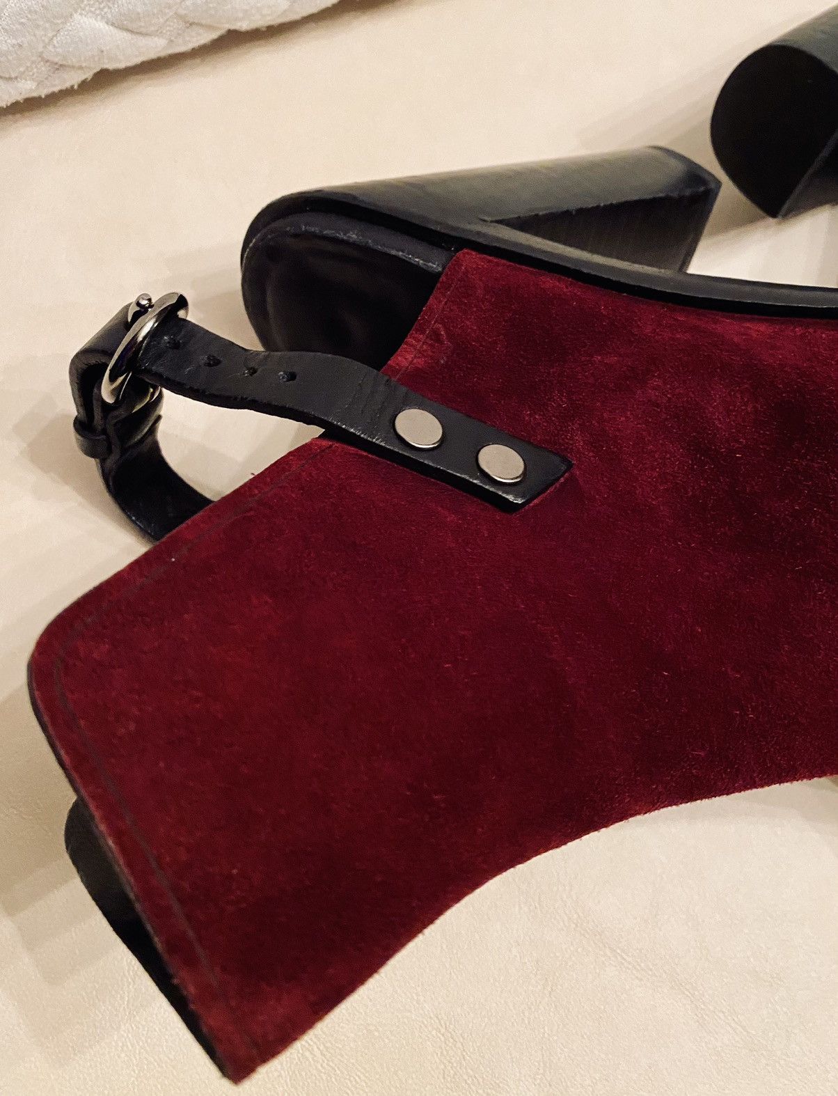 Rag & Bone Rag & Bone 🇮🇹 Suede Peep Toe Ankle Strap Heel Wyatt Sandals 7 Size US 7 / IT 37 - 8 Thumbnail