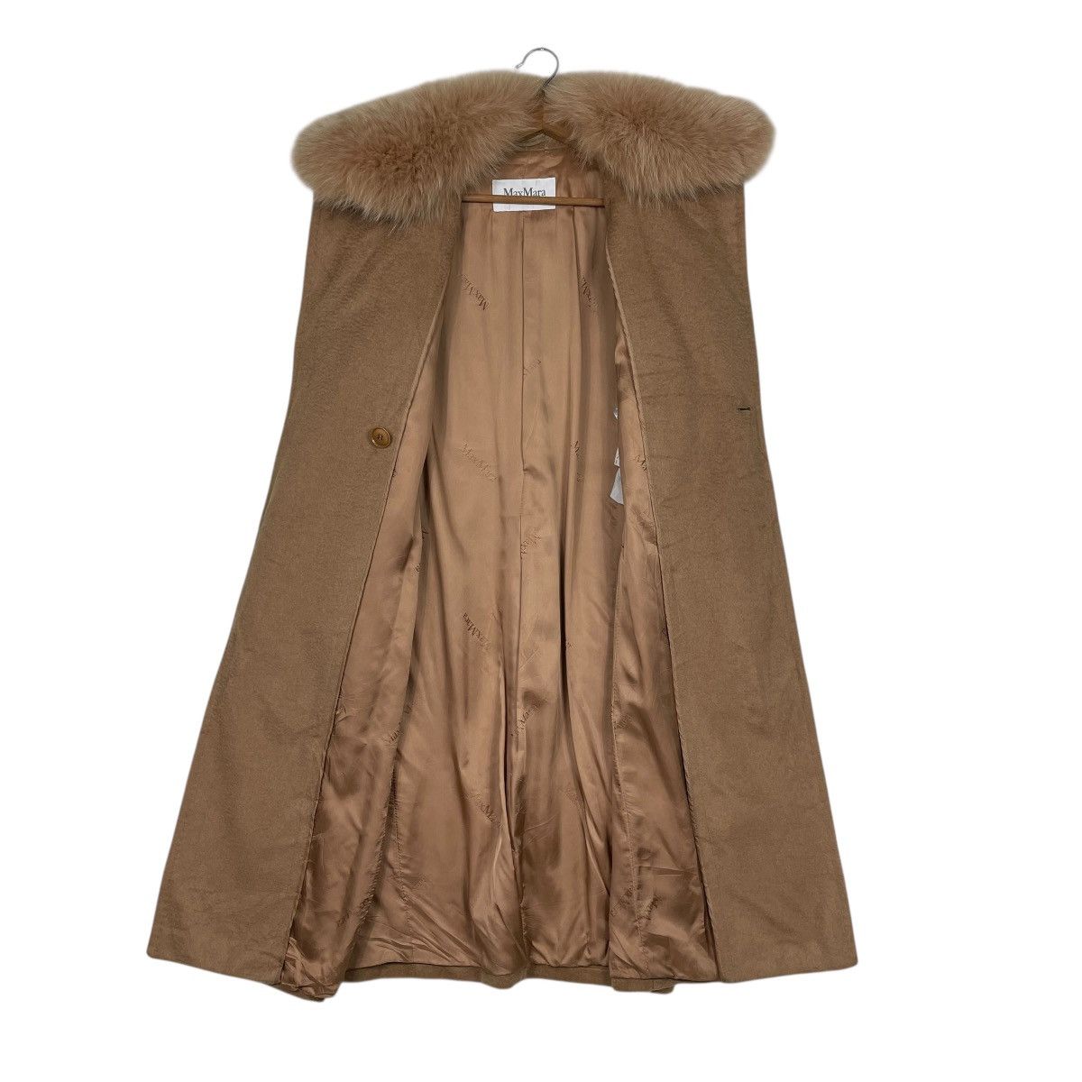 Max Mara Max Mara Brown Coat With Large Fur Collar Size XS / US 0-2 / IT 36-38 - 13 Thumbnail