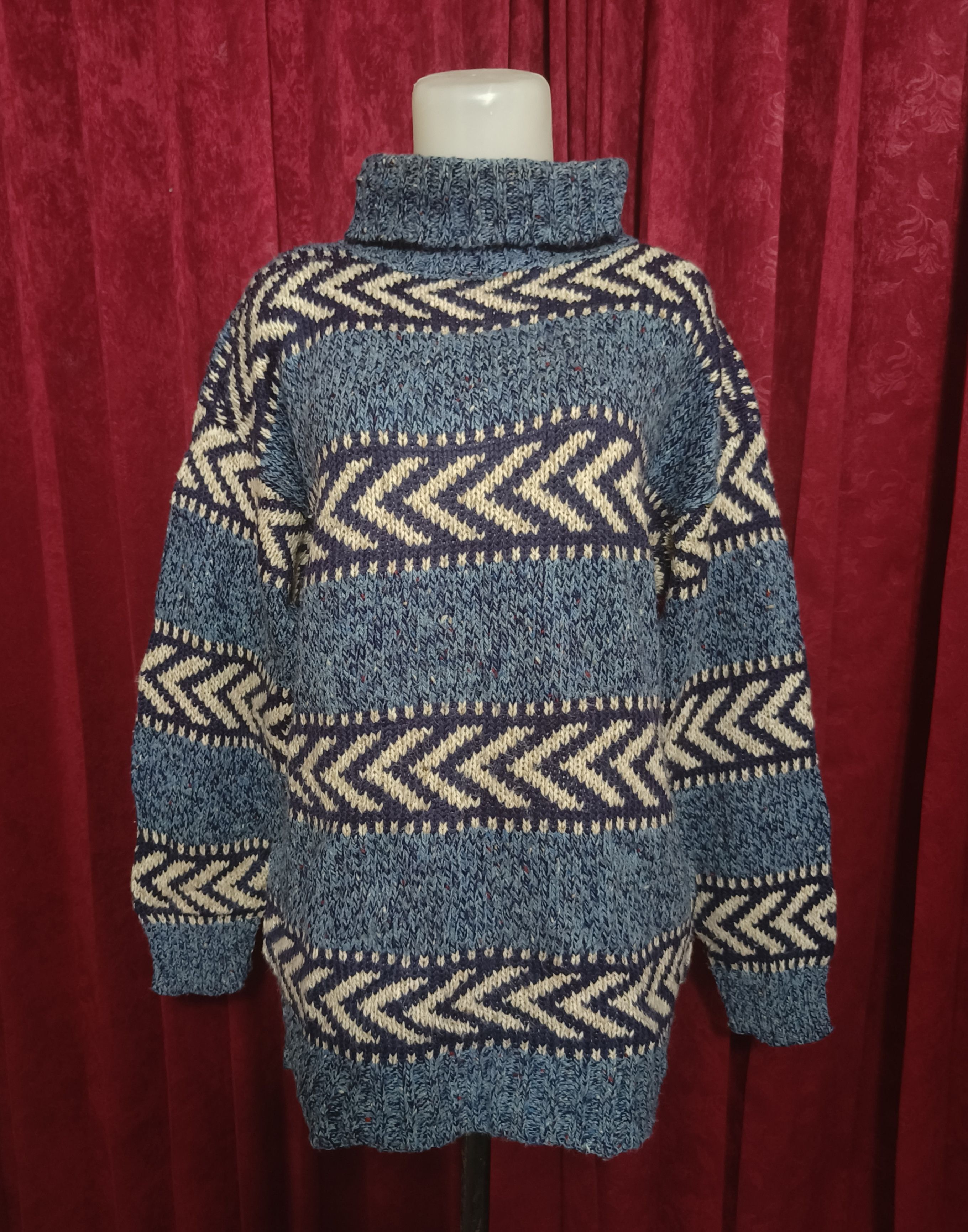 Other Vintage STUDIO MICHELLE STUART Women's Abstract Knit Sweater Size M / US 6-8 / IT 42-44 - 8 Thumbnail