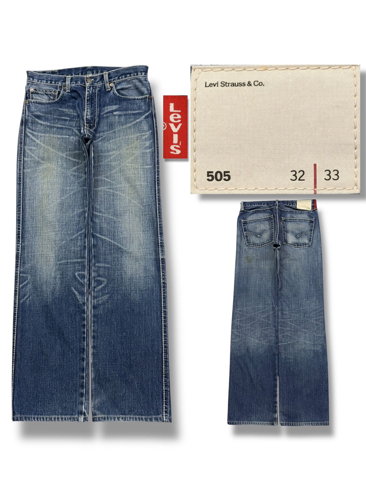 Levi's Vintage 00s Levi’s 505 Denim Jeans | Vintage Faded Y2K Japan Size US 31 - 1 Thumbnail