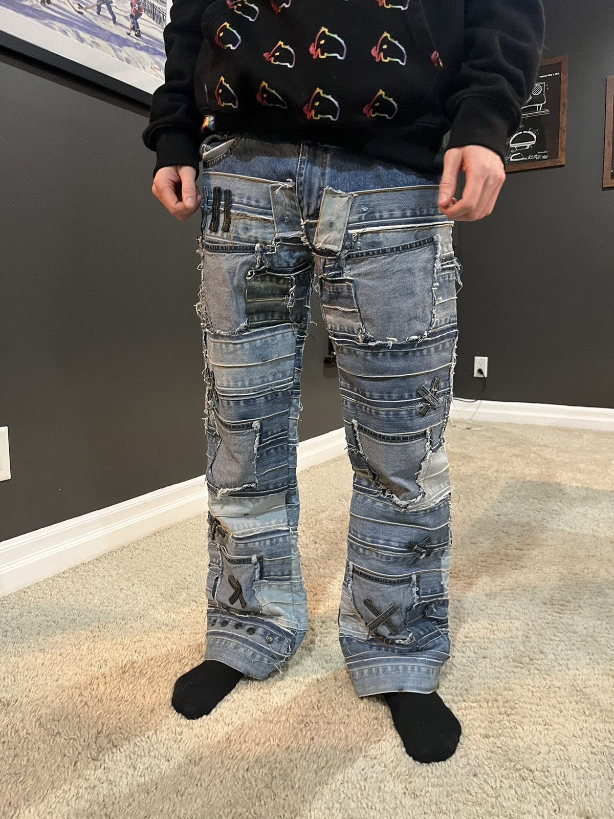 Japanese Brand Street wear jeans Size US 32 / EU 48 - 2 Thumbnail