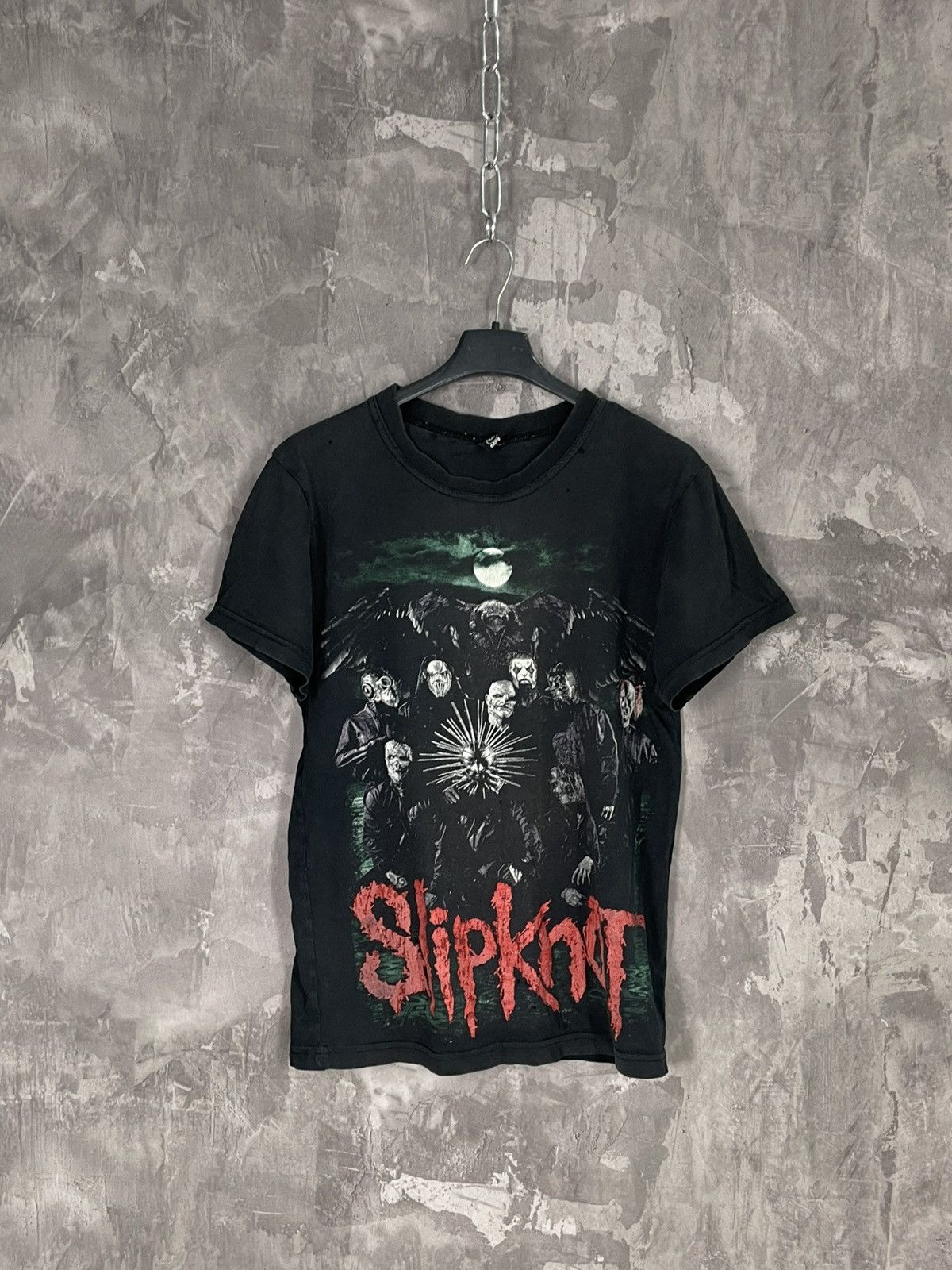 Band Tees × Vintage Vintage Y2K Slipknot Distressed Band Y2K T-Shirt Size US S / EU 44-46 / 1 - 1 Thumbnail