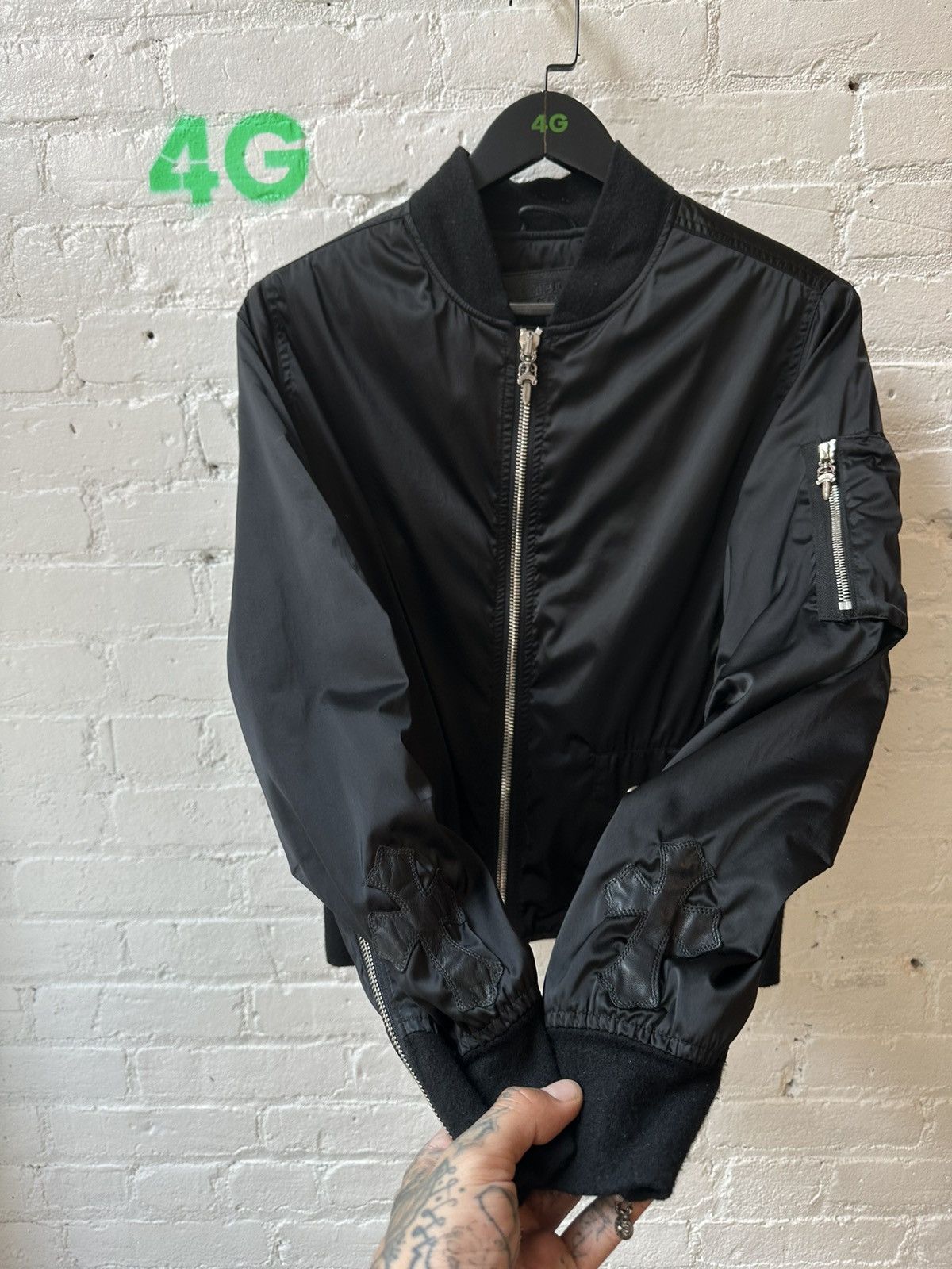 Chrome Hearts CHROME HEARTS PATCHED SZ-M-L BOMBER Size US M / EU 48-50 / 2 - 1 Thumbnail