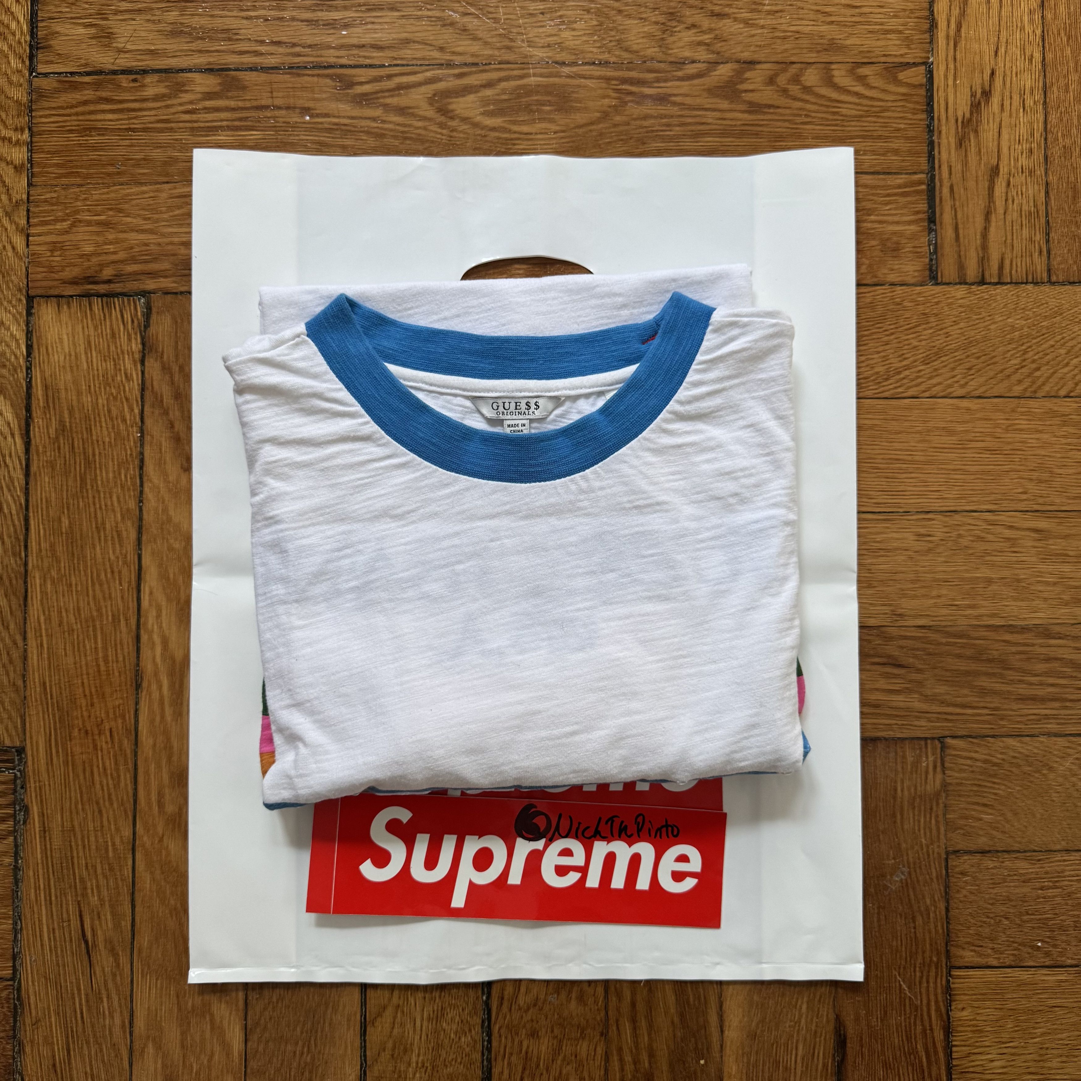 A$AP Rocky × Guess Guess Club Logo Tee (blue collar) Size US M / EU 48-50 / 2 - 3 Thumbnail