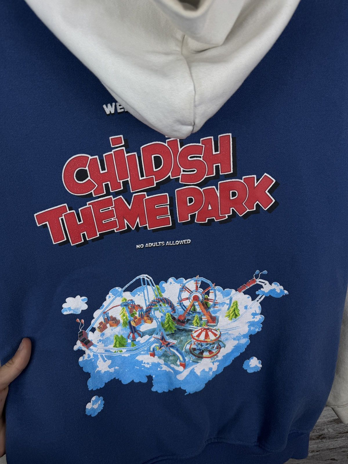 Designer × Vintage Childish Theme Park Hoodie Big Logo Blue Mens Vintage rare Size US S / EU 44-46 / 1 - 15 Thumbnail