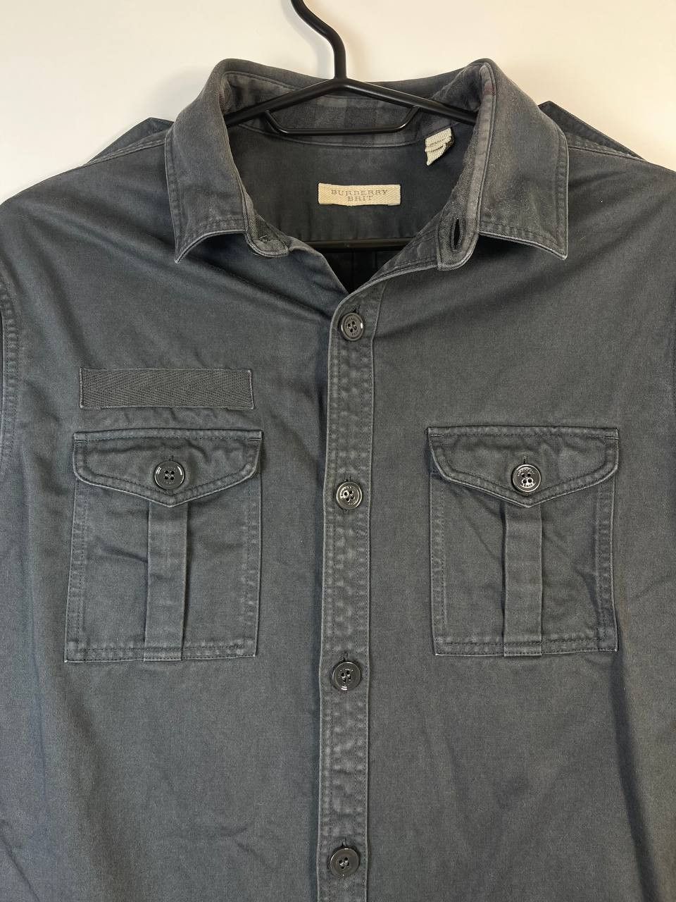 Burberry BURBERRY BRIT MENS SHIRT LONG BUTTON UP CASUAL BLACK SIZE M Size US M / EU 48-50 / 2 - 3 Thumbnail