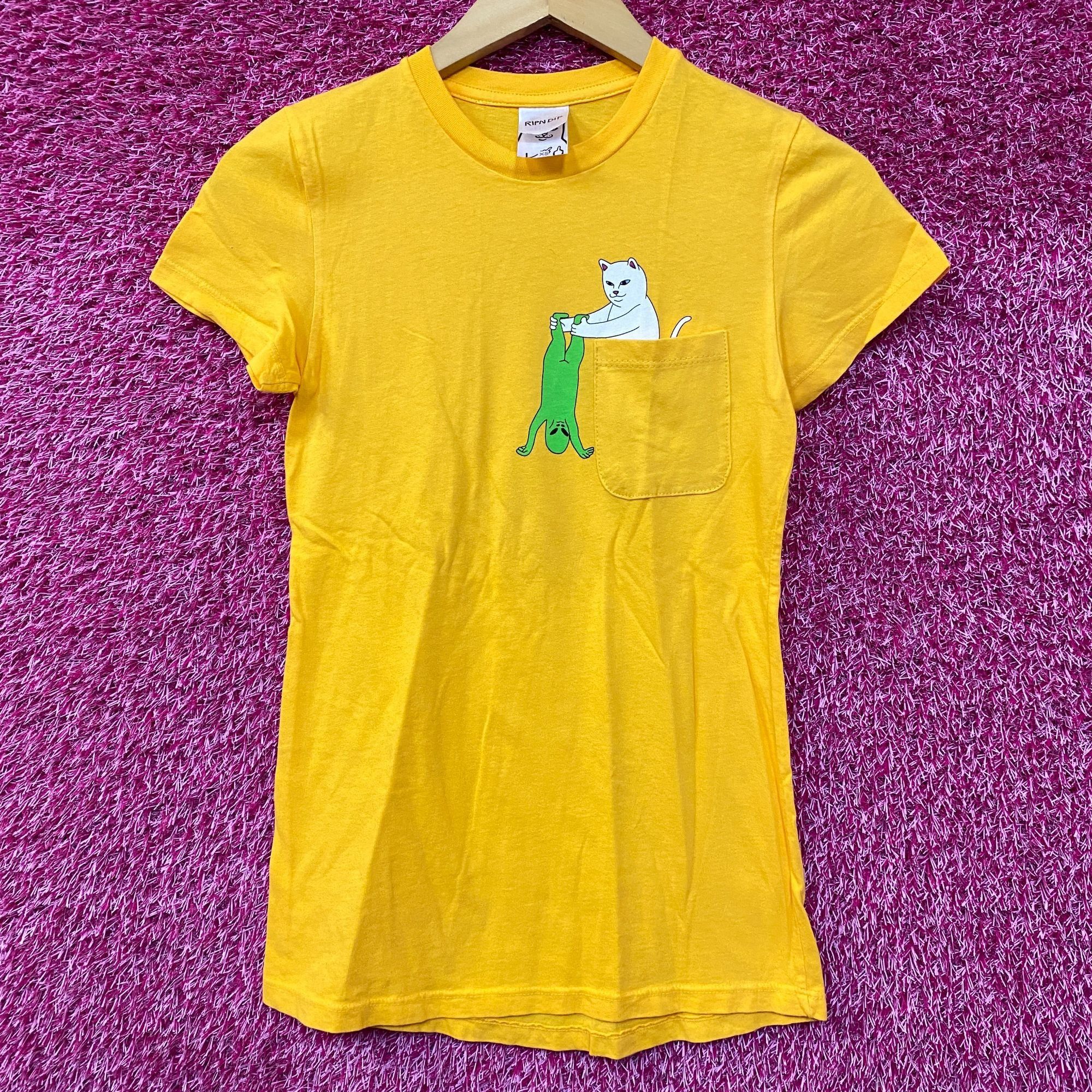 RIPNDIP RIPNDIP Lord Nermal Break Yo Self Alien Yellow T-Shirt Extra Size XS / US 0-2 / IT 36-38 - 1 Thumbnail