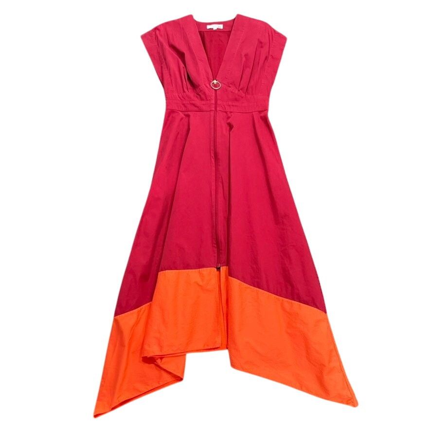 ROKSANDA Roksanda x RTR Two-Tone Midi Dress in Red/Orange, Size US 6 Size M / US 6-8 / IT 42-44 - 4 Thumbnail