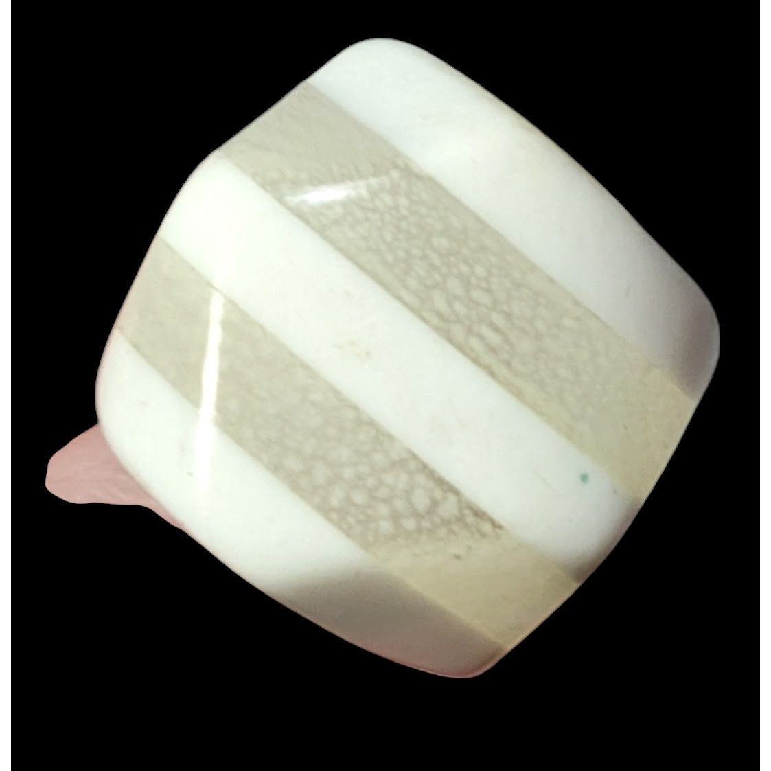 Other Vintage Chunky Solid And Translucent Striped Abstract Ring Size ONE SIZE - 3 Thumbnail