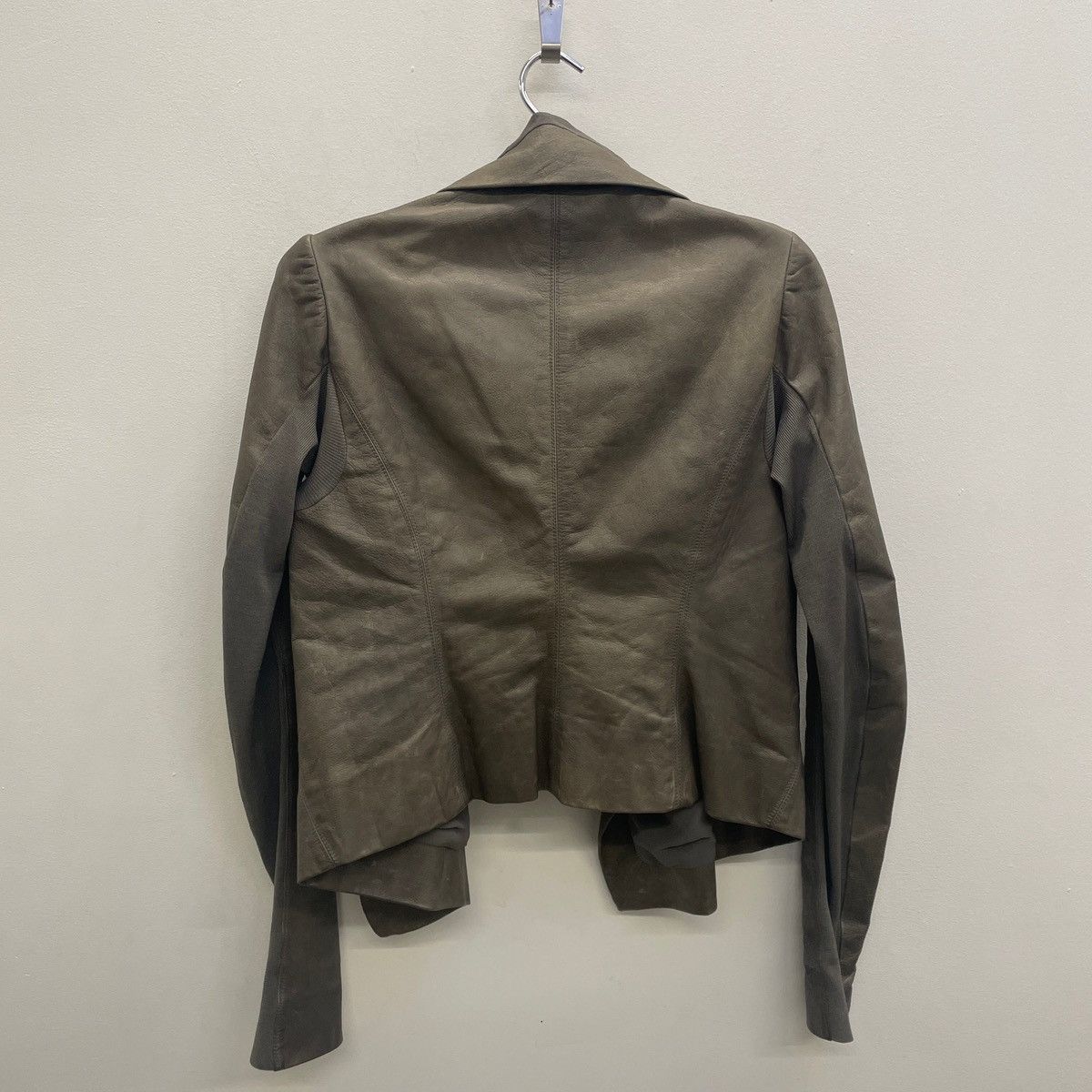 Rick Owens FW07 Rick Owens “EXPLODER” High Neck Biker Jacket Size M / US 6-8 / IT 42-44 - 2 Thumbnail