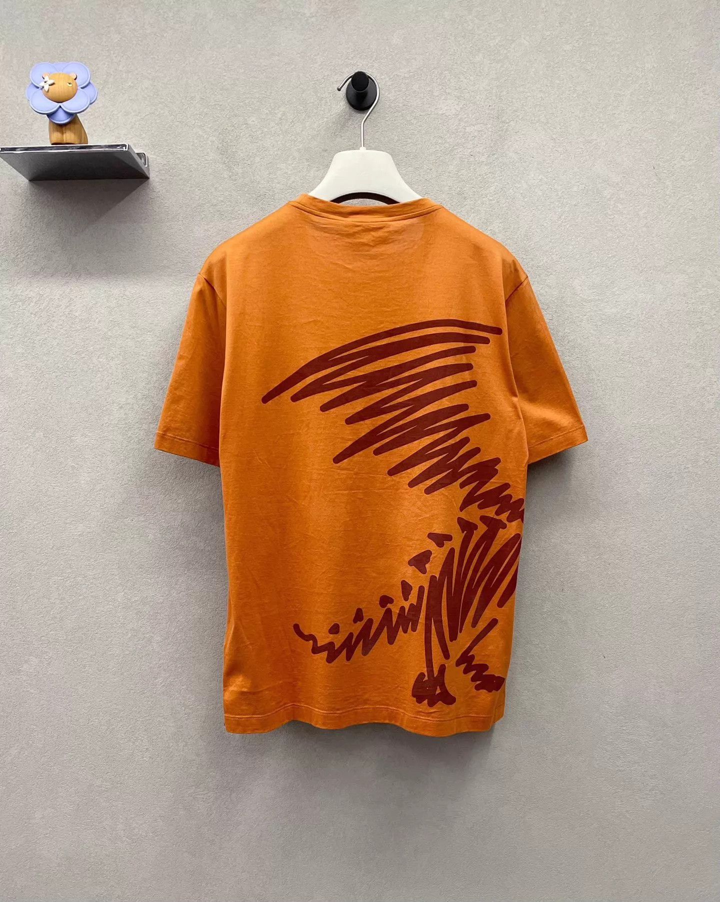 Hermes Hermes orange short-sleeve hand-painted dragon xs Size US XS / EU 42 / 0 - 3 Thumbnail