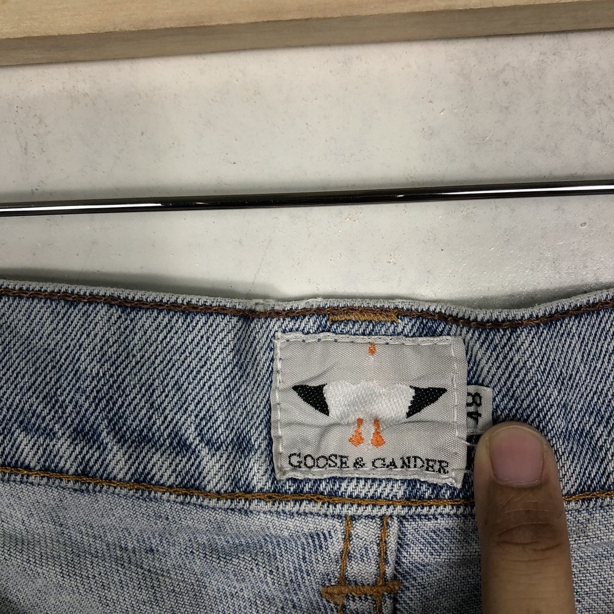 Japanese Brand 🔥90’s VINTAGE ACID WASH DENIM JEANS GOOSE & GENDER JAPAN Size US 32 / EU 48 - 15 Thumbnail