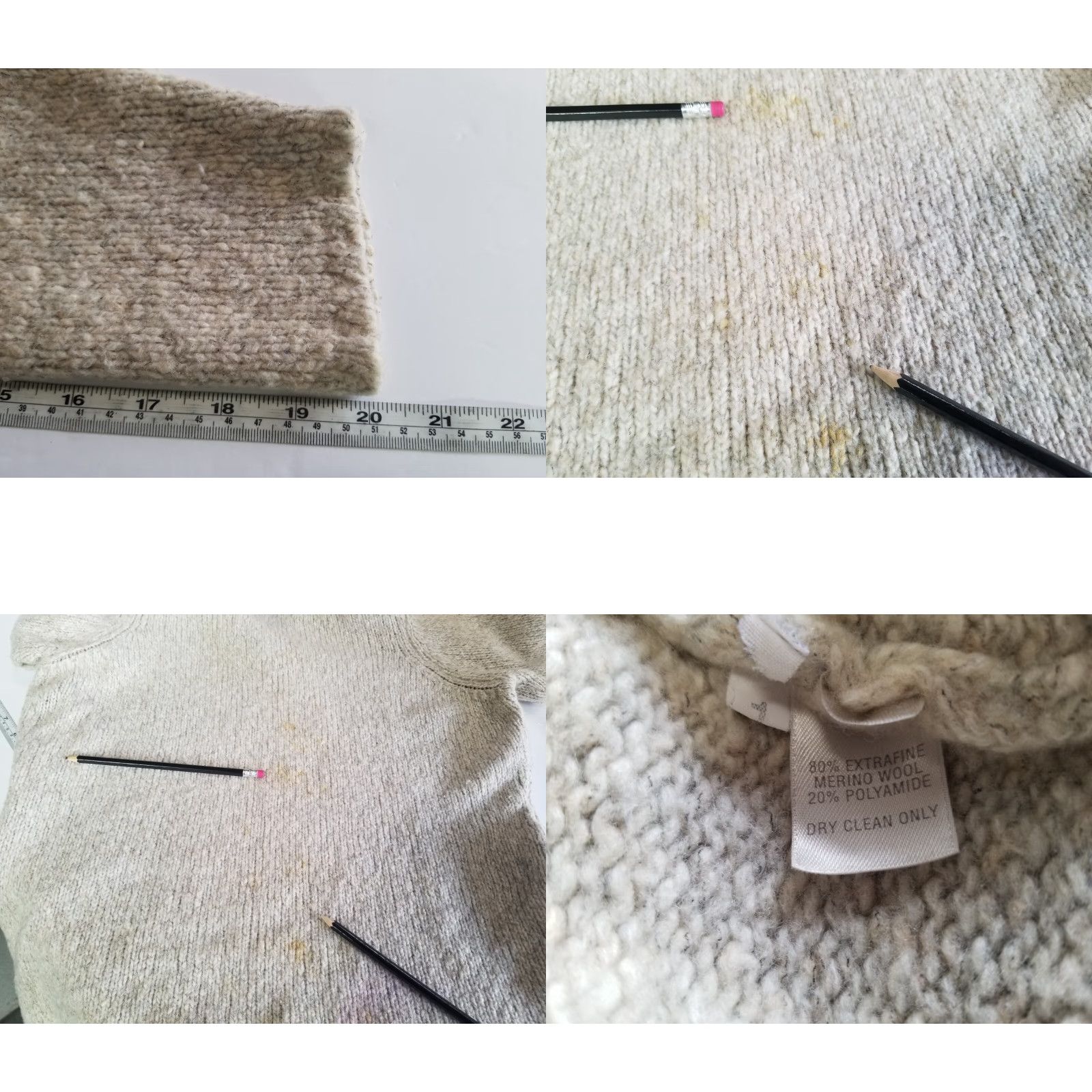 Vintage Talora Womens Sweater Pullover Turtleneck 1X Beige Merino Wool Raglan Long Sleeve Knit 100% Beig Size XL / US 12-14 / IT 48-50 - 8 Thumbnail