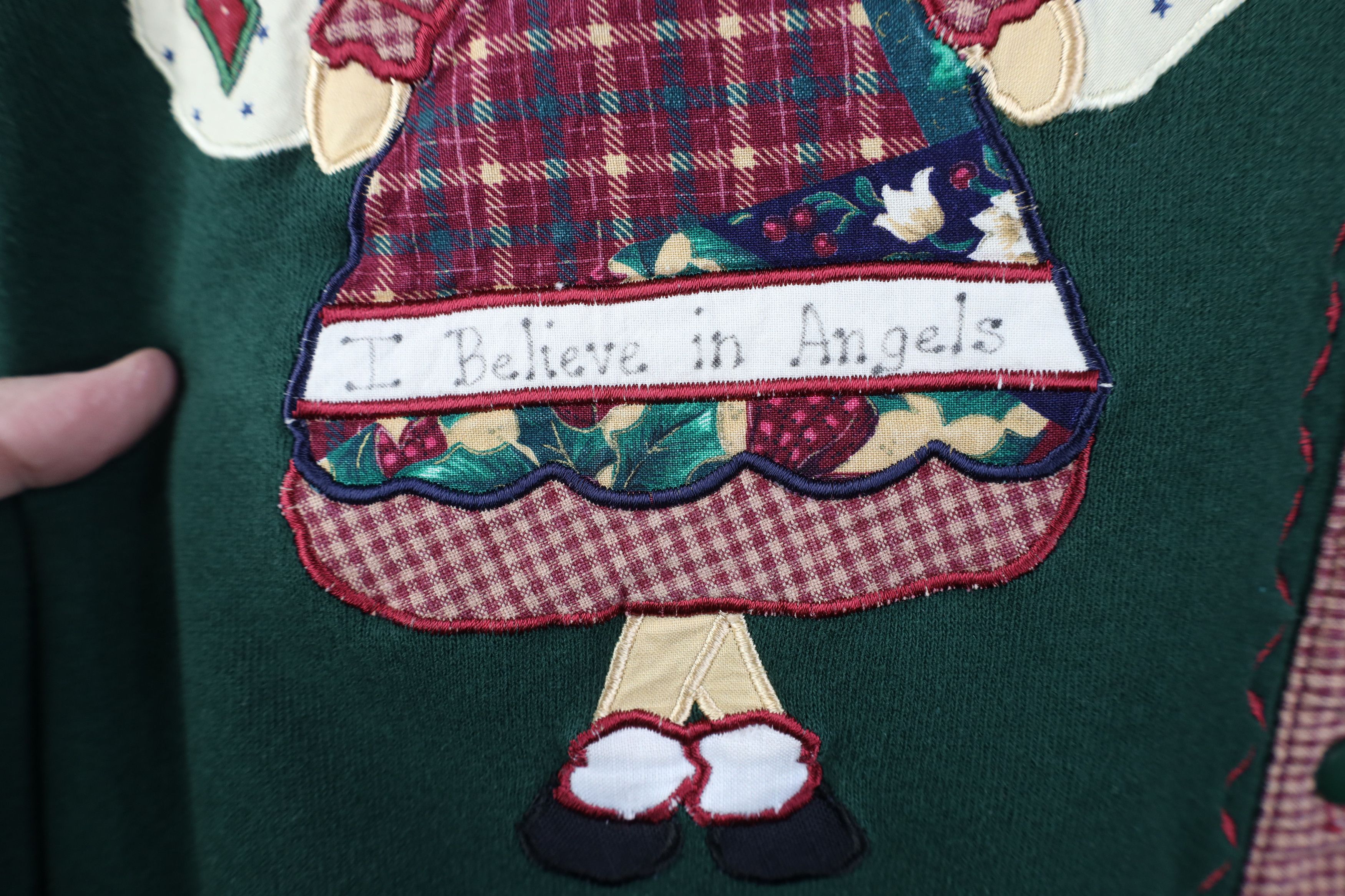 Vintage Vintage 90s Patchwork Angel Star Cardigan Sweatshirt USA Size XL / US 12-14 / IT 48-50 - 7 Thumbnail