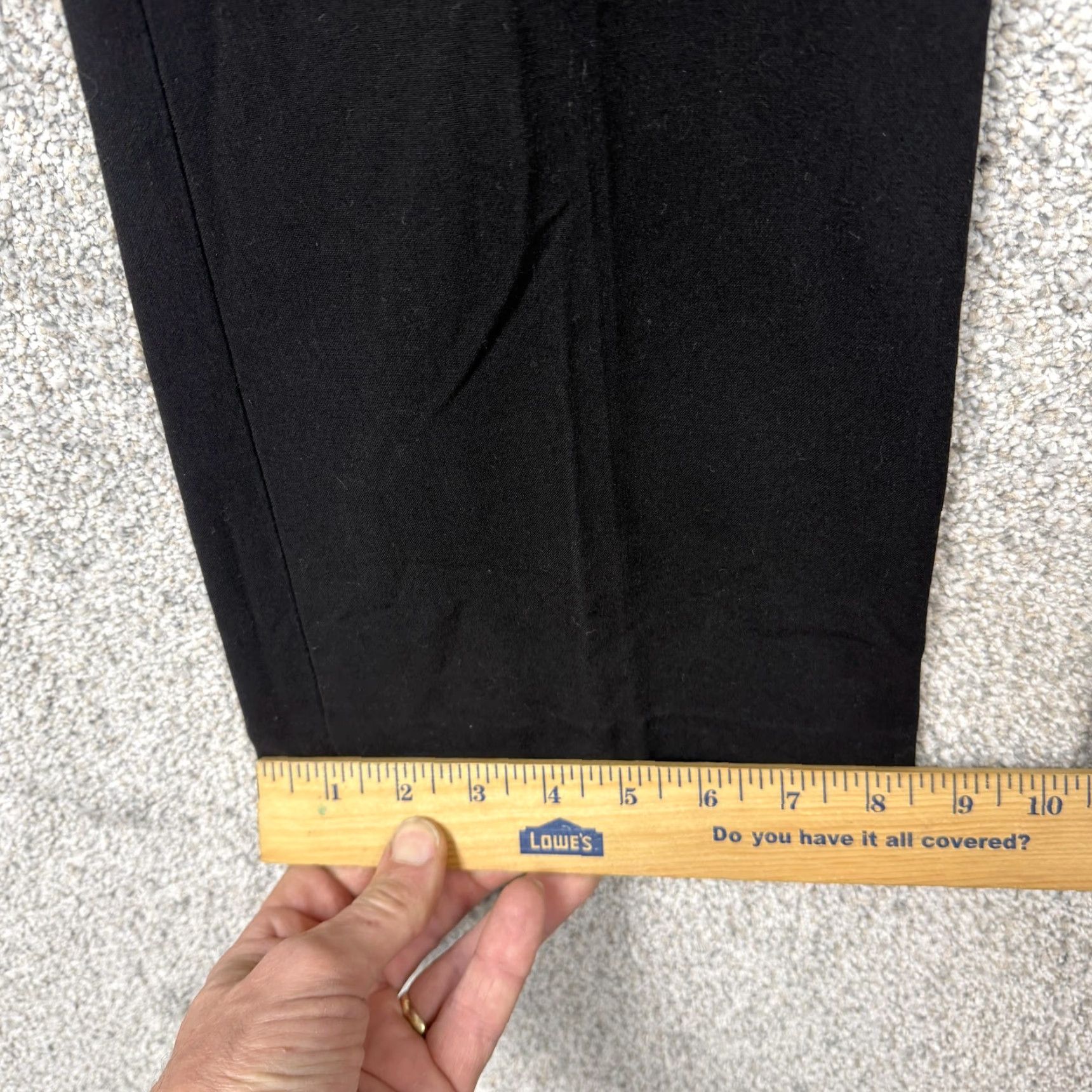 Calvin Klein Calvin Klein Dress Pants Womens 2 Black Straight Leg Flat Front Pockets Stretch 31x29.5 Regular Size 26" / US 2 / IT 38 - 3 Thumbnail