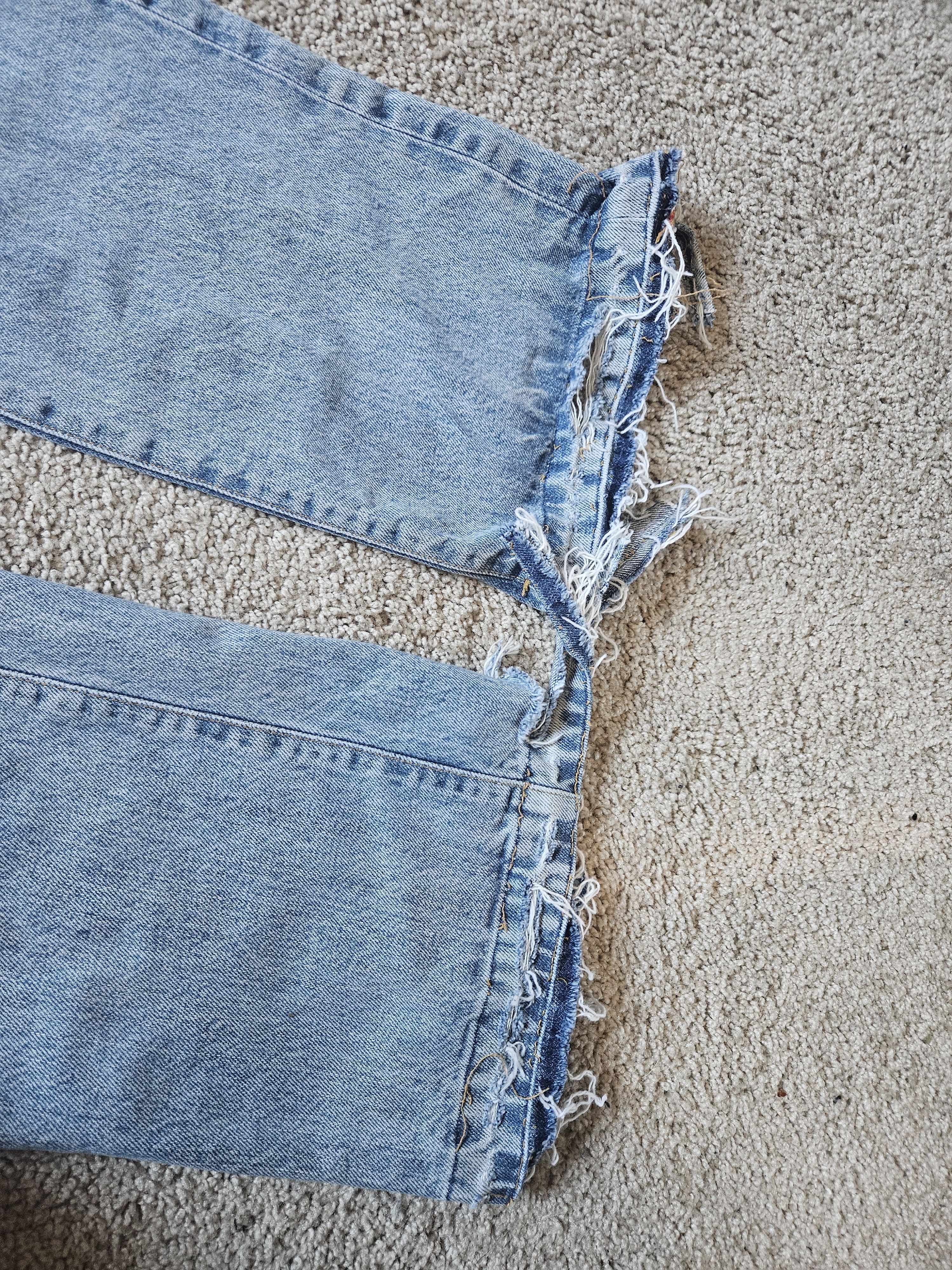 Lucky Brand Lucky Brand Vintage Distressed Thrashed Flared Denim Size US 28 / EU 44 - 6 Thumbnail