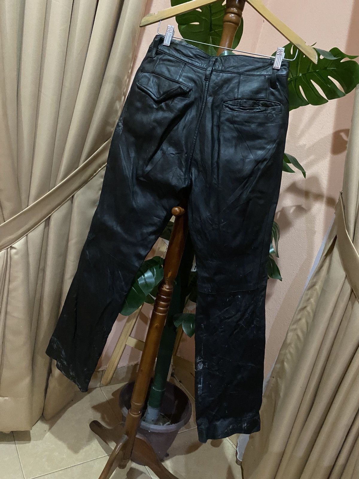 ABAHOUSE ABAHOUSE Black Lamb Leather Pants Japanese Designer Trousers Size US 27 - 7 Thumbnail