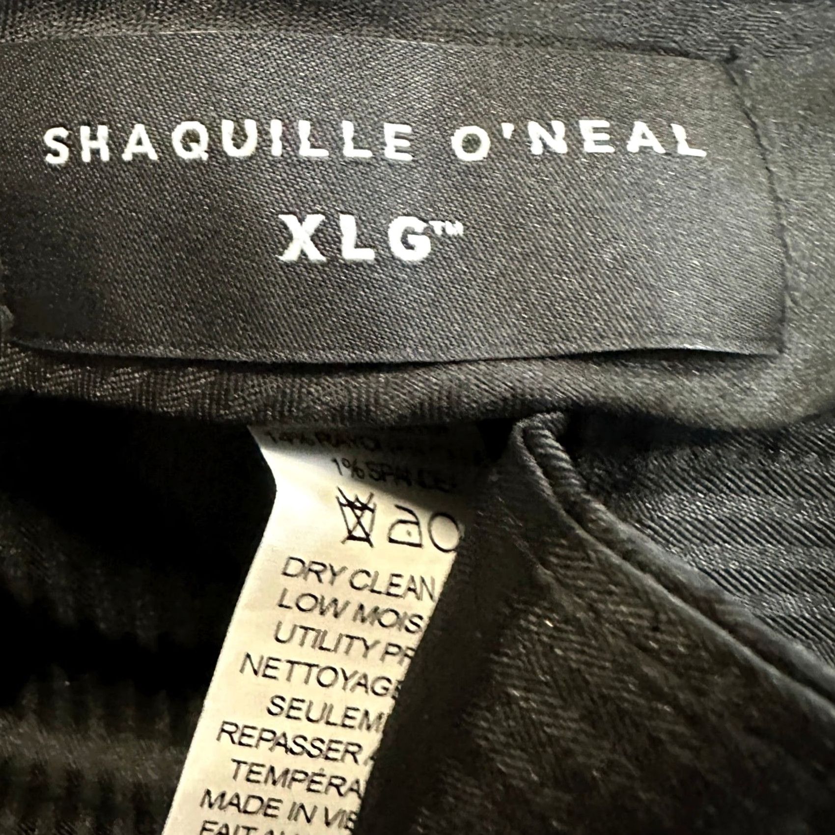 Vintage Shaquille O'neal Dress Pants Mens XL Gray Plaid Flat Front Stretch Big Tall 50in Waist 31in Inseam Size US 36 / EU 52 - 4 Thumbnail