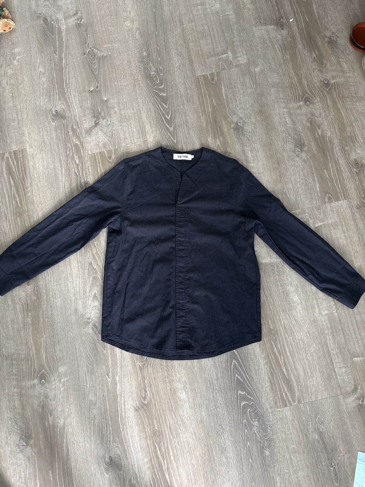 Japanese Brand Yohji Yamamoto x Japanese collarless shirt Size US L / EU 52-54 / 3 - 1 Thumbnail