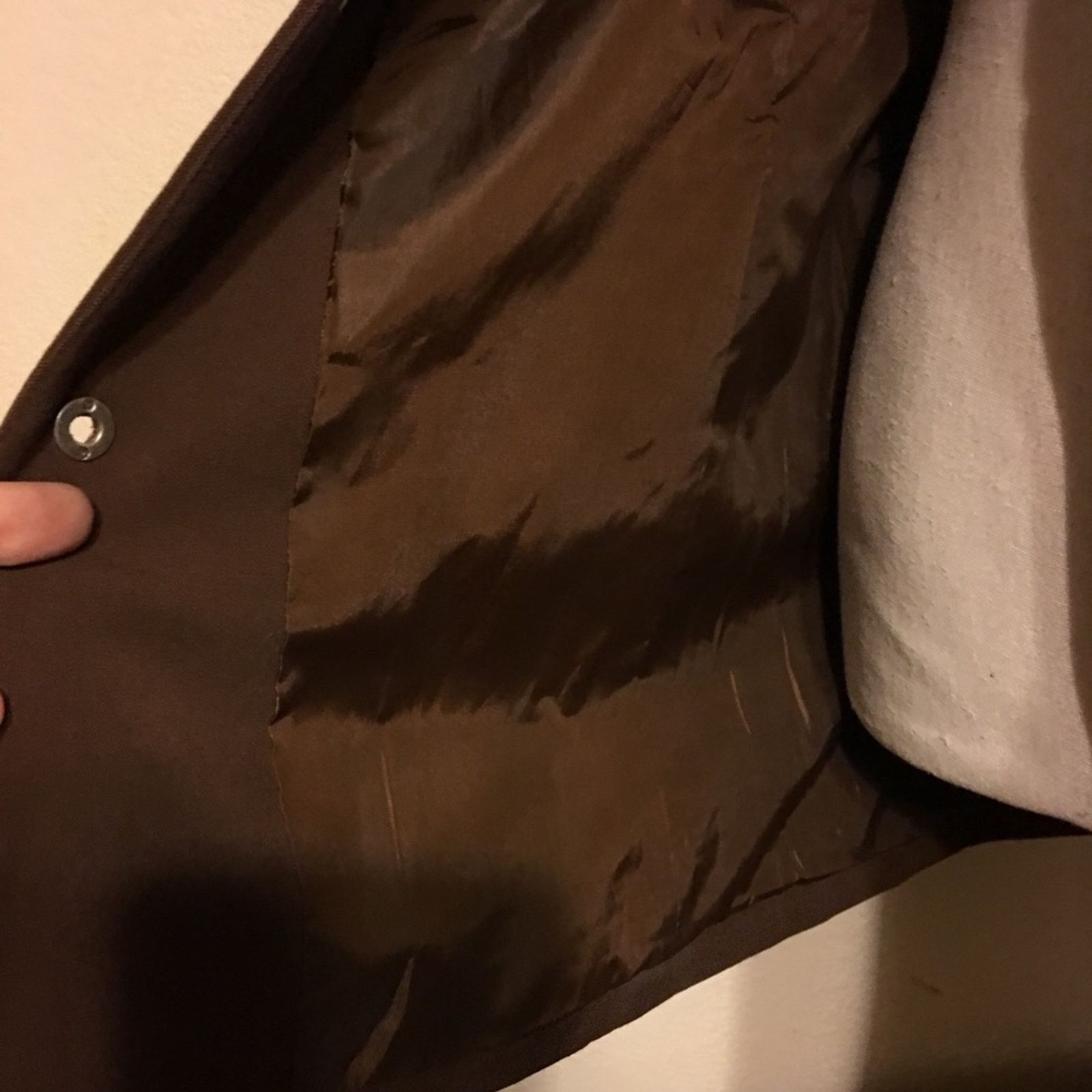 Other Dialogue brown lined jacket snap buttons front Size XL / US 12-14 / IT 48-50 - 5 Thumbnail
