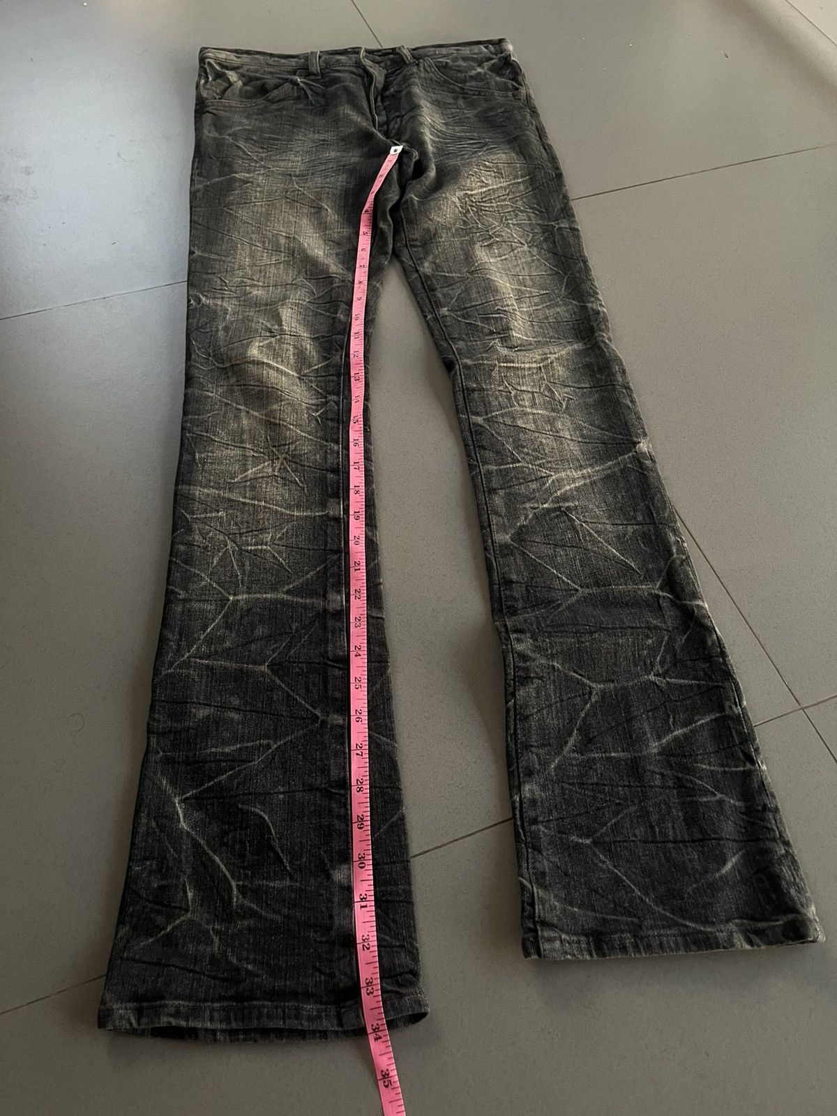 14th Addiction JAPANESE SCHLUSSEL FLARE VKEI BOOT CUT PUNK PANTS DENIM Size US 29 - 15 Thumbnail