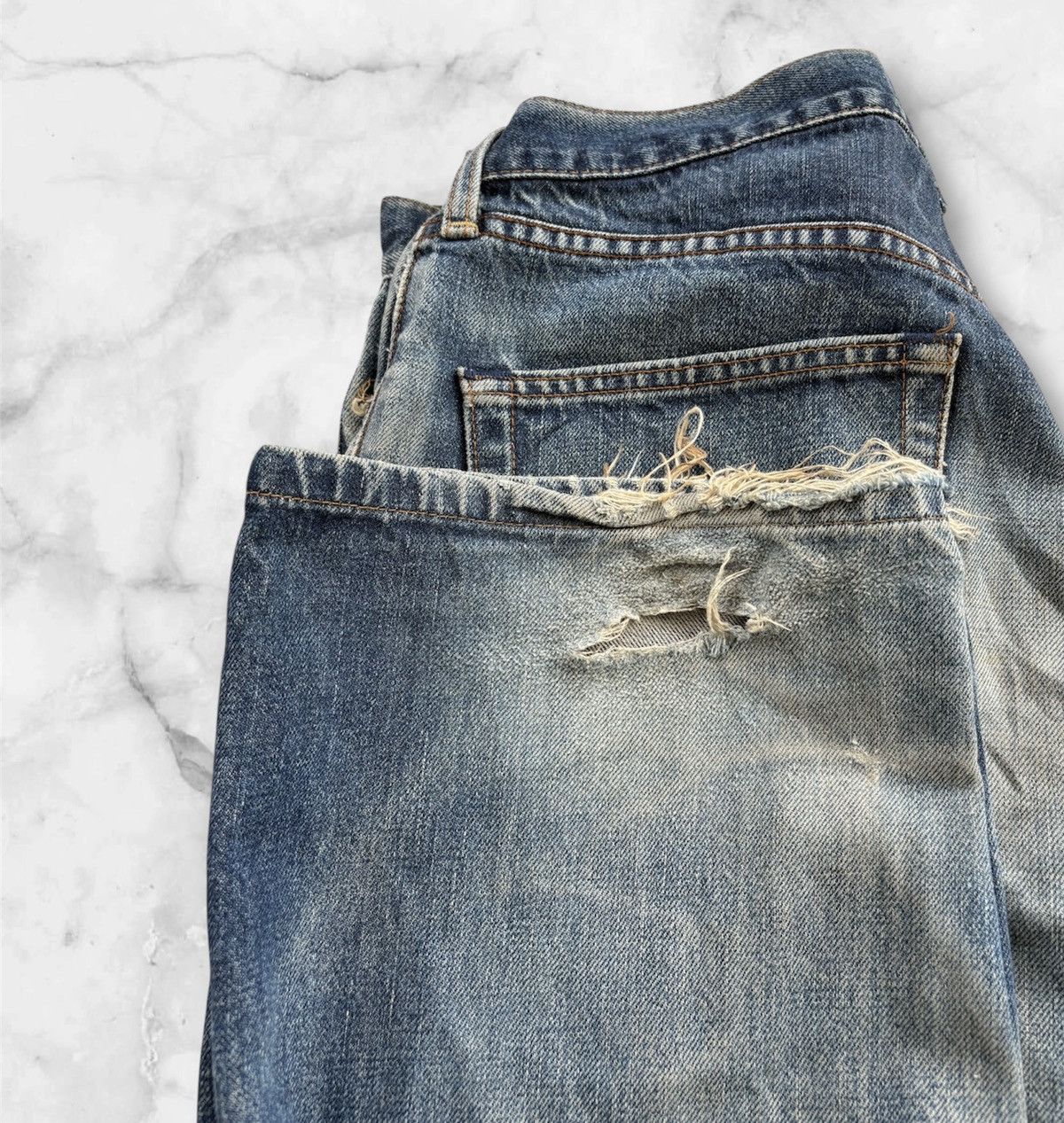 Levi's × Levi's Vintage Clothing Levi’s Streetwear Vintage Jeans Distressed Denim Size US 32 / EU 48 - 14 Thumbnail