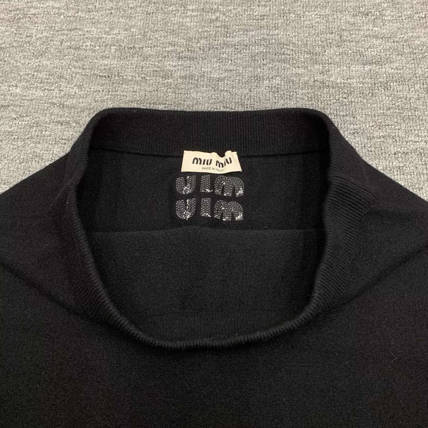 Miu Miu MIU MIU black plush knit mini skirt 40 95new Size 27" / US 4 / IT 40 - 9 Thumbnail
