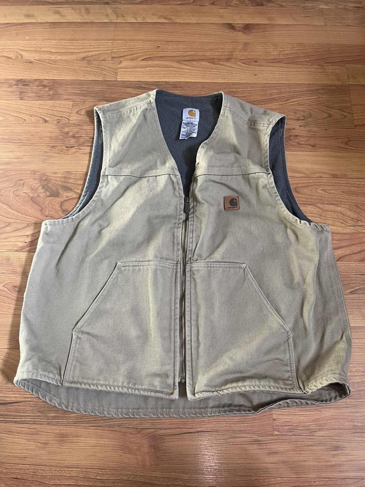 Carhartt × Vintage Vintage Carhartt Tan Vest Size US XL / EU 56 / 4 - 2 Thumbnail