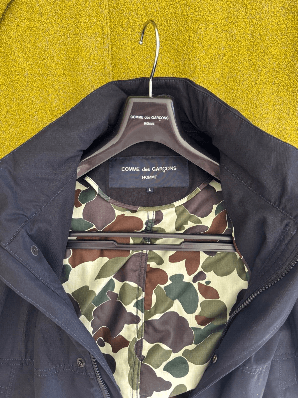 Comme des Garcons Homme COMME DES GARÇONS HOMME Navy Patch Coat Size L Size US L / EU 52-54 / 3 - 3 Thumbnail