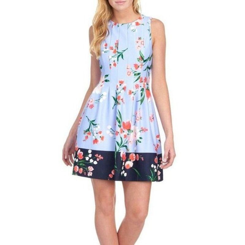 Vince Camuto Vince Camuto Womens Floral Fit and Flare Dress Sz 6 Wedding Size M / US 6-8 / IT 42-44 - 1 Thumbnail