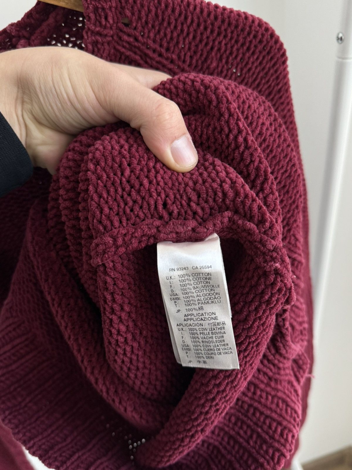 Diesel VINTAGE DIESEL KNITTED BURGUNDY SWEATER MEN SIZE S Size US S / EU 44-46 / 1 - 9 Thumbnail