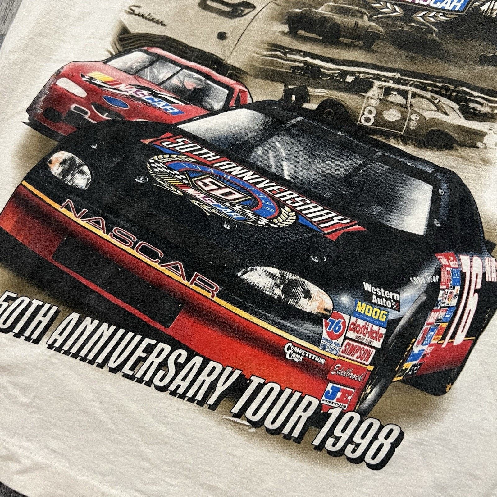 Vintage VTG 1998 NASCAR 50th Anniversary Tour T-Shirt Racing USA L Size US L / EU 52-54 / 3 - 4 Thumbnail