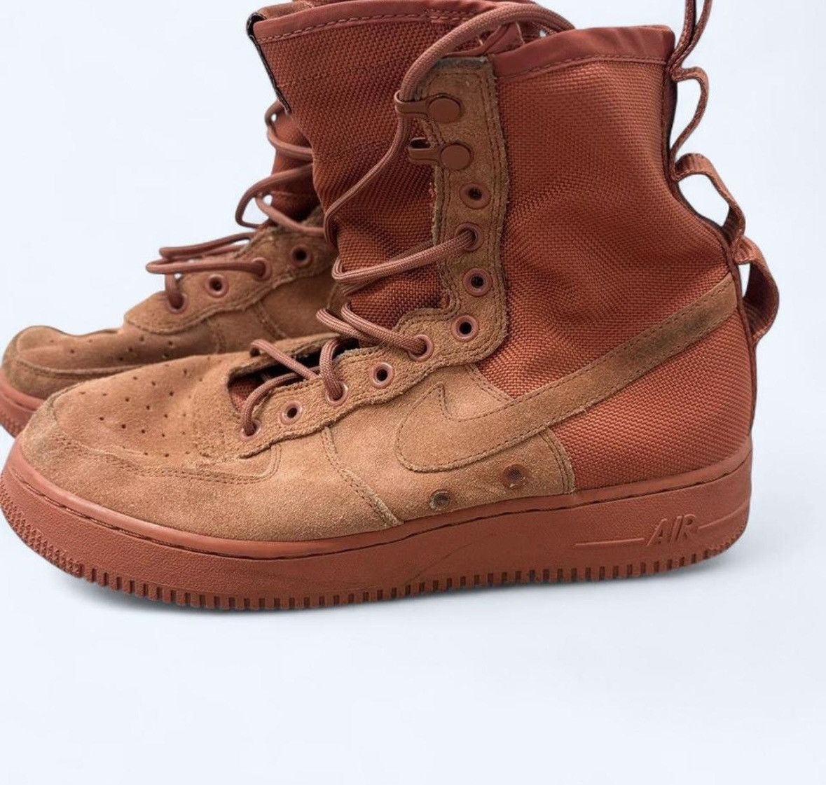 Nike Nike Air Force 1 Mid ’07 Suede/Canvas Rust Orange Sz 7.5 Size US 8.5 / EU 41-42 - 2 Thumbnail
