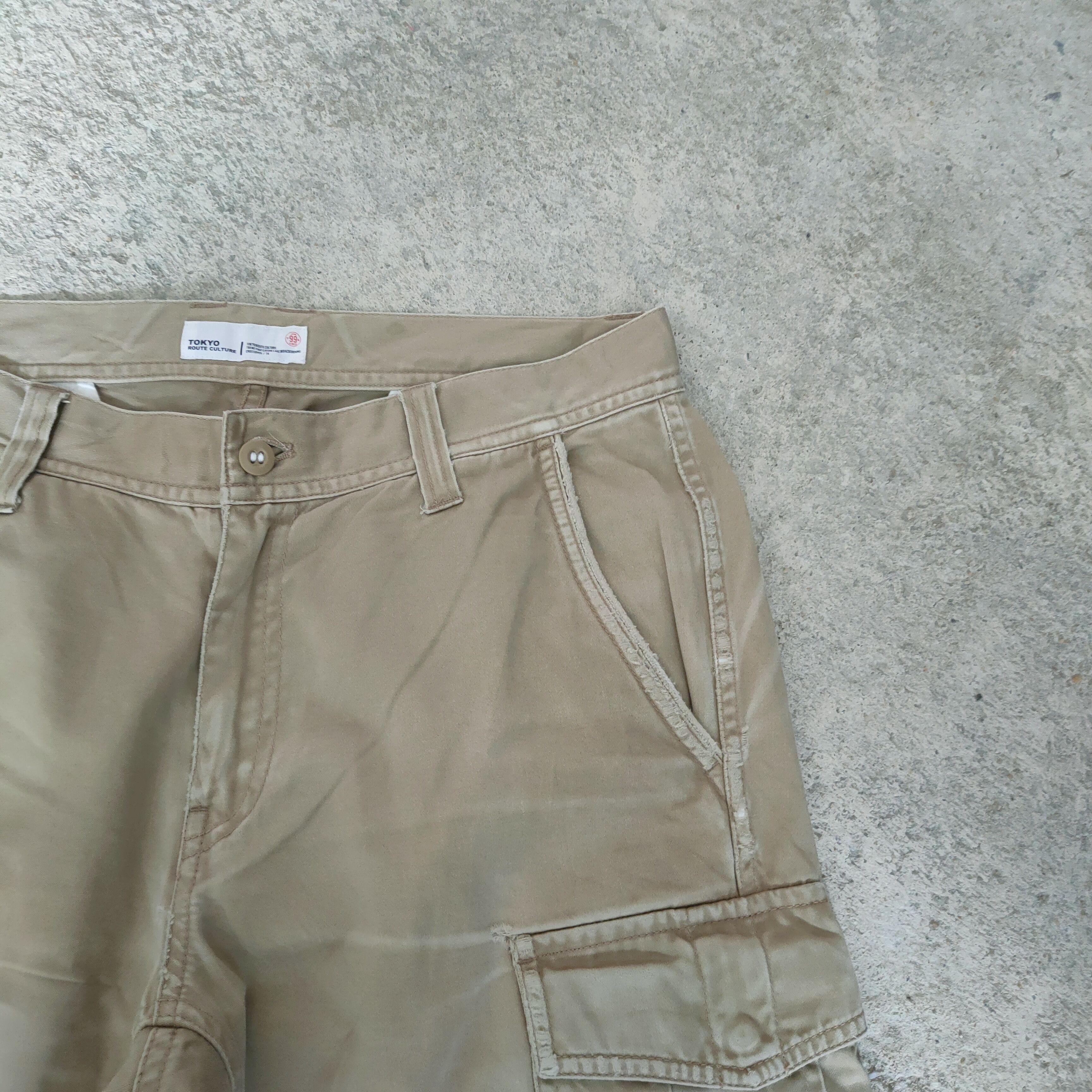 Japanese Brand TOKYO CULTURE × TAKEO KIKUCHI DISTRESSED CARGO PANTS Size US 30 / EU 46 - 5 Thumbnail