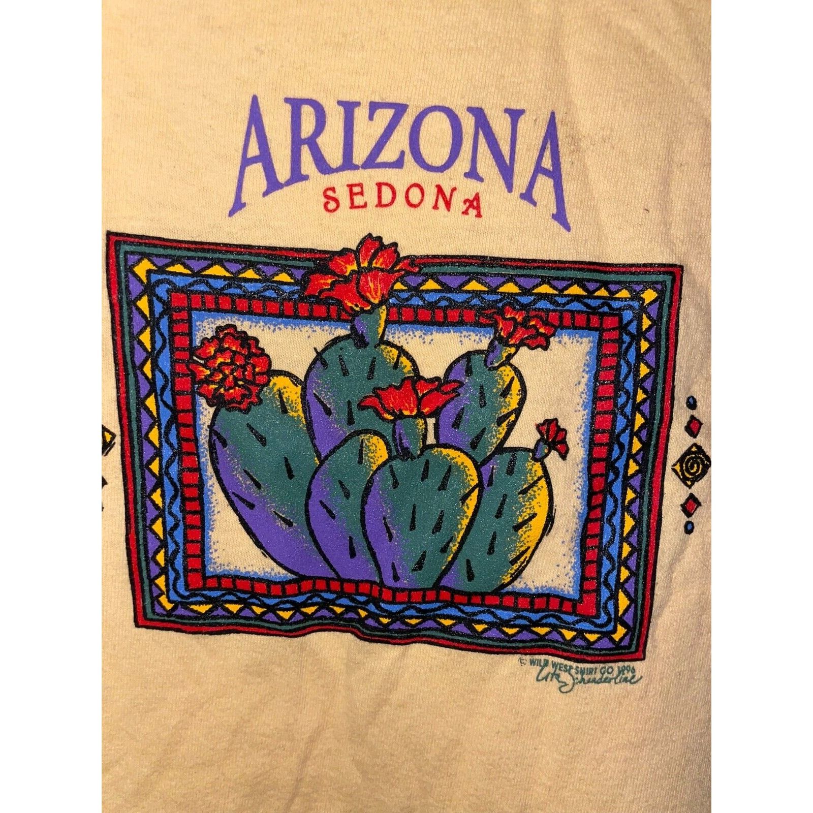 Vintage Vintage Sedona Shirt Arizona Cactus Yellow 90s Tee VTG Large Size US L / EU 52-54 / 3 - 4 Thumbnail