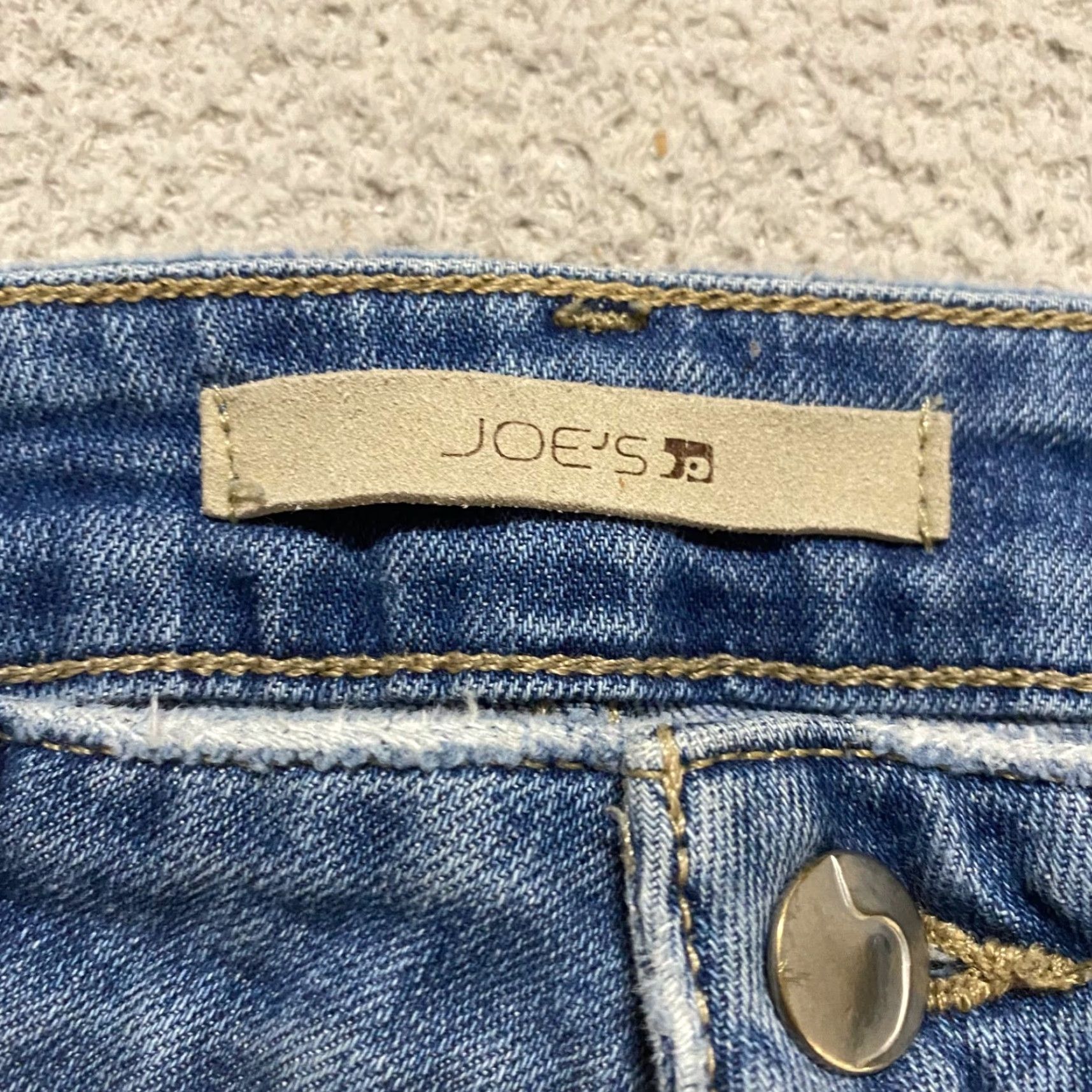 Vintage Joe's Jeans Womens Jeans 29 Blue Denim Mid Rise Skinny Medium Wash Distressed Size 29" - 3 Thumbnail
