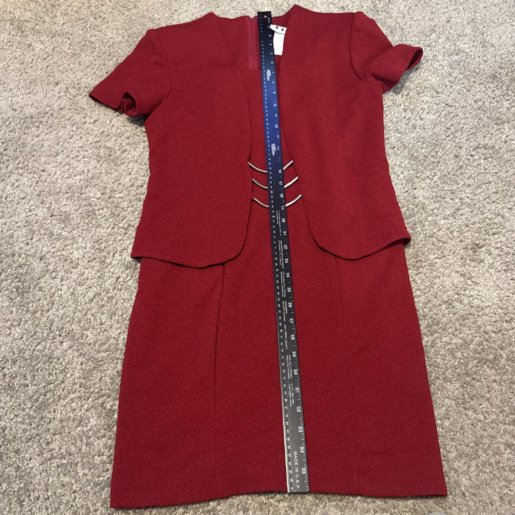 Vintage VINTAGE DBY Dress Women 10 Red Blazer Suit One Piece Polyester Spandex Size L / US 10 / IT 46 - 7 Thumbnail