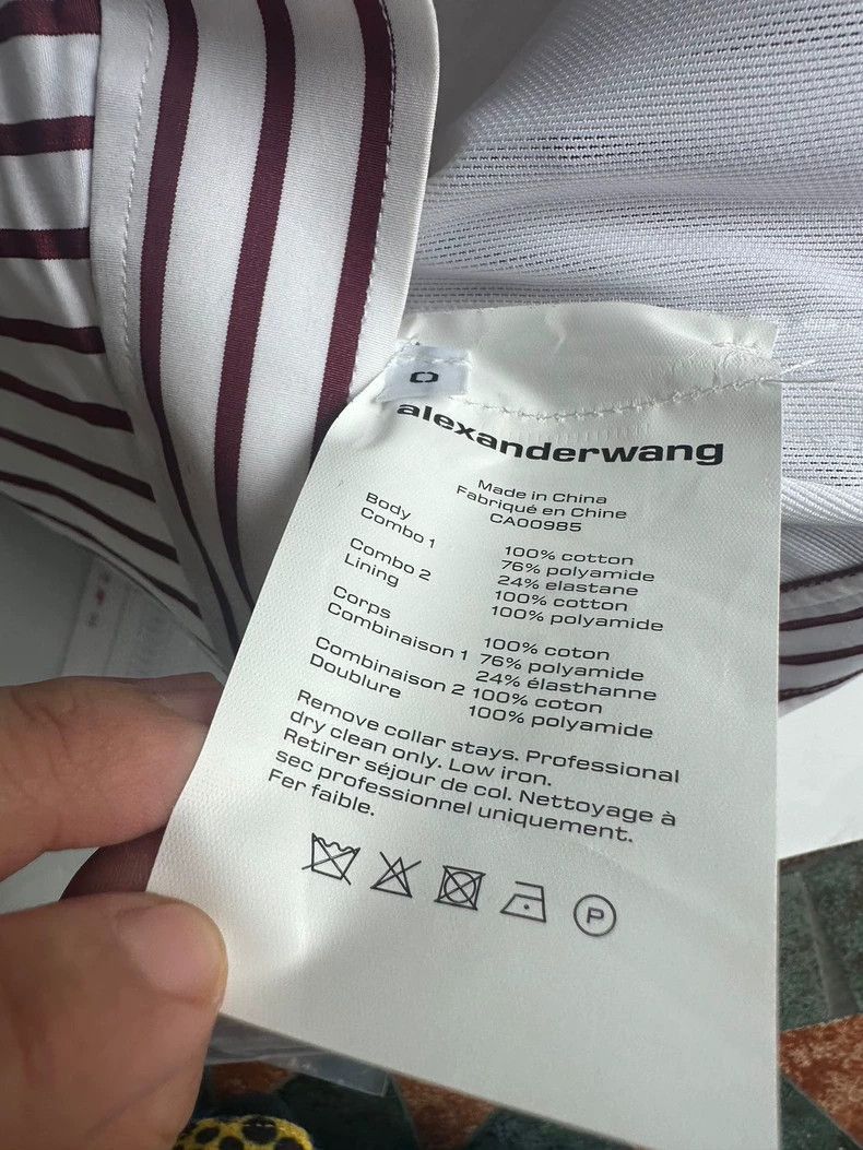 Alexander Wang Alexander Wang Striped Short Sleeve Shirt- Size M / US 6-8 / IT 42-44 - 6 Thumbnail