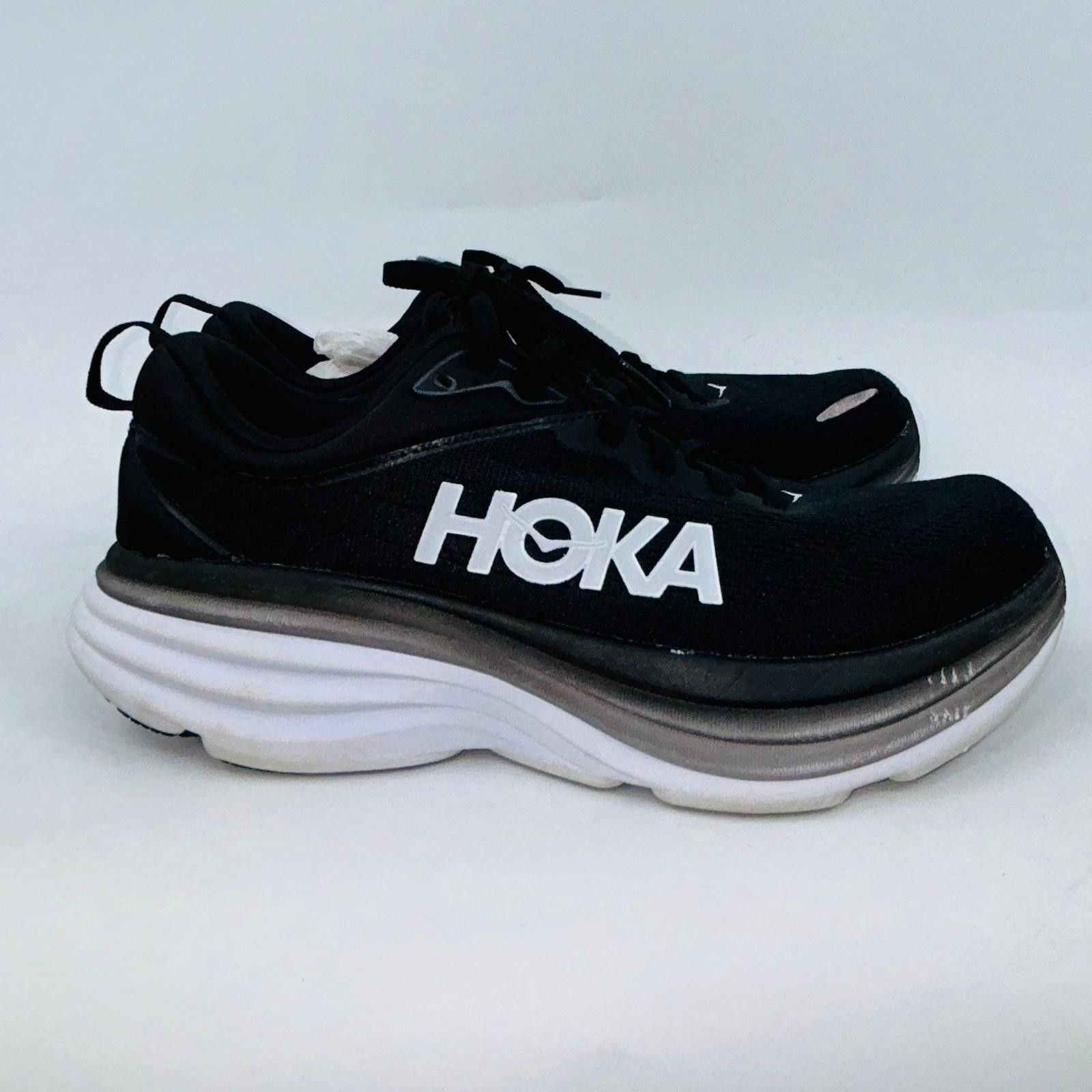 Hoka HOKA WOMEN'S BONDI8 WHITE-BLACK MESH RUNNING SHOES SIZE 9.5B Size US 9.5 / IT 39.5 - 1 Thumbnail