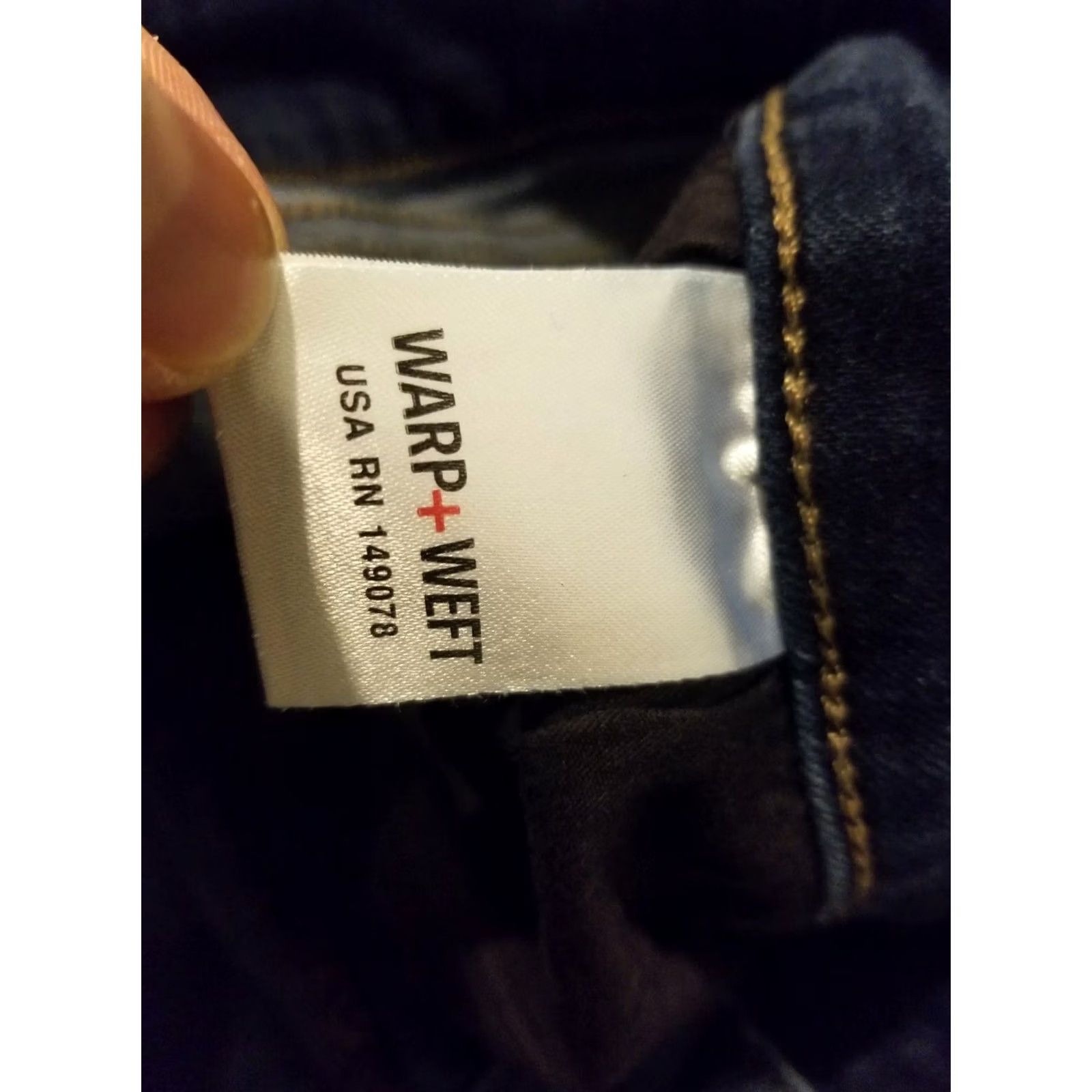 Denime Warp + Weft Jeans Womens Skinny Denim Stretch Blue 20x29 38x29 Size 20 Regular Size 42" / US 20 - 5 Thumbnail