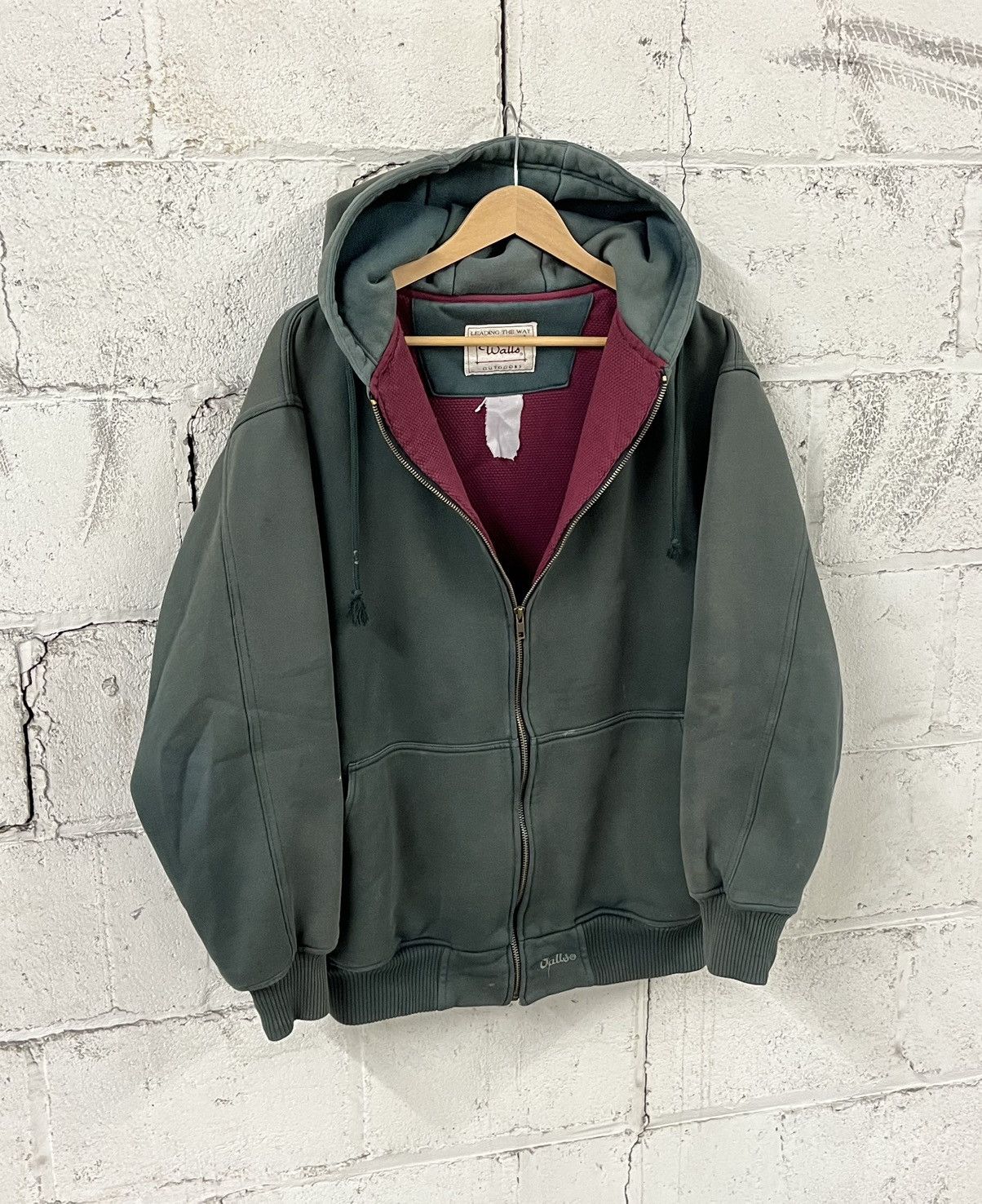 Carhartt × Vintage Vtg 90s Carhartt Sun Faded Thermal Zip Up