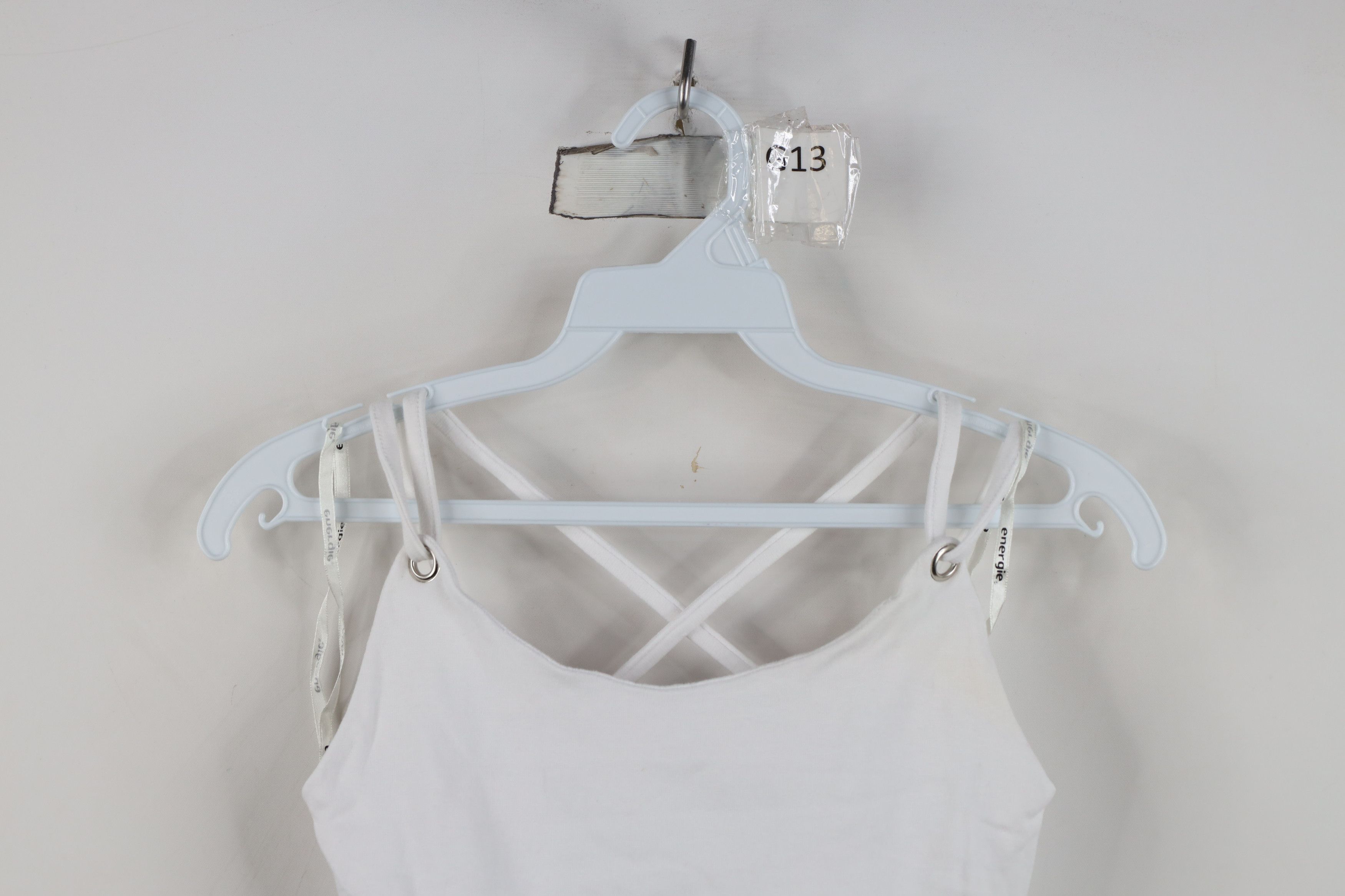 Vintage Vintage 90s Y2K Energie Ribbed Cami Tank Top Built in Bra Size M / US 6-8 / IT 42-44 - 2 Thumbnail