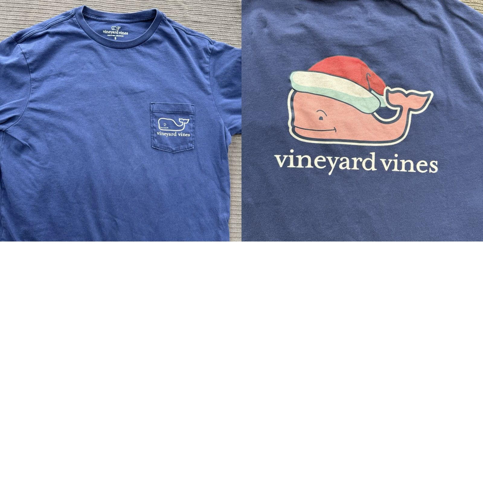 Vineyard Vines VINEYARD VINES Santa Shirt Men Small Blue Cotton Long Sleeve Preppy Casual Logo Size US S / EU 44-46 / 1 - 8 Thumbnail