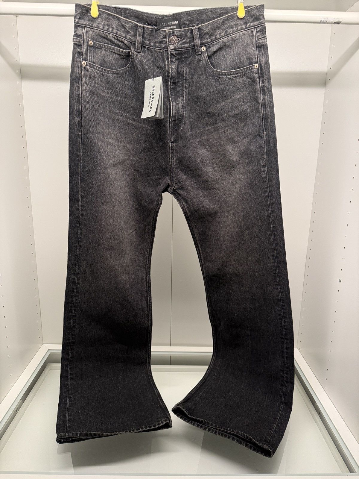 Balenciaga Balenciaga flared Japanese washed black denim Size US 32 / EU 48 - 1 Thumbnail