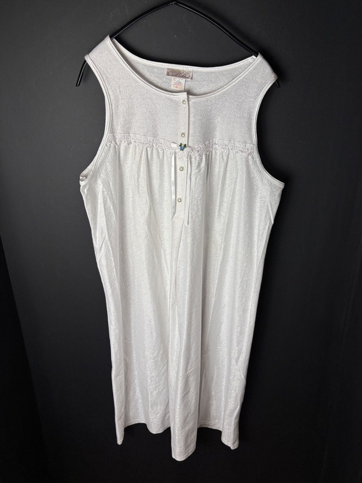 Vintage 80s Vintage Night Gown Slip Dress Lounge Sleep Angel Size L / US 10 / IT 46 - 10 Thumbnail