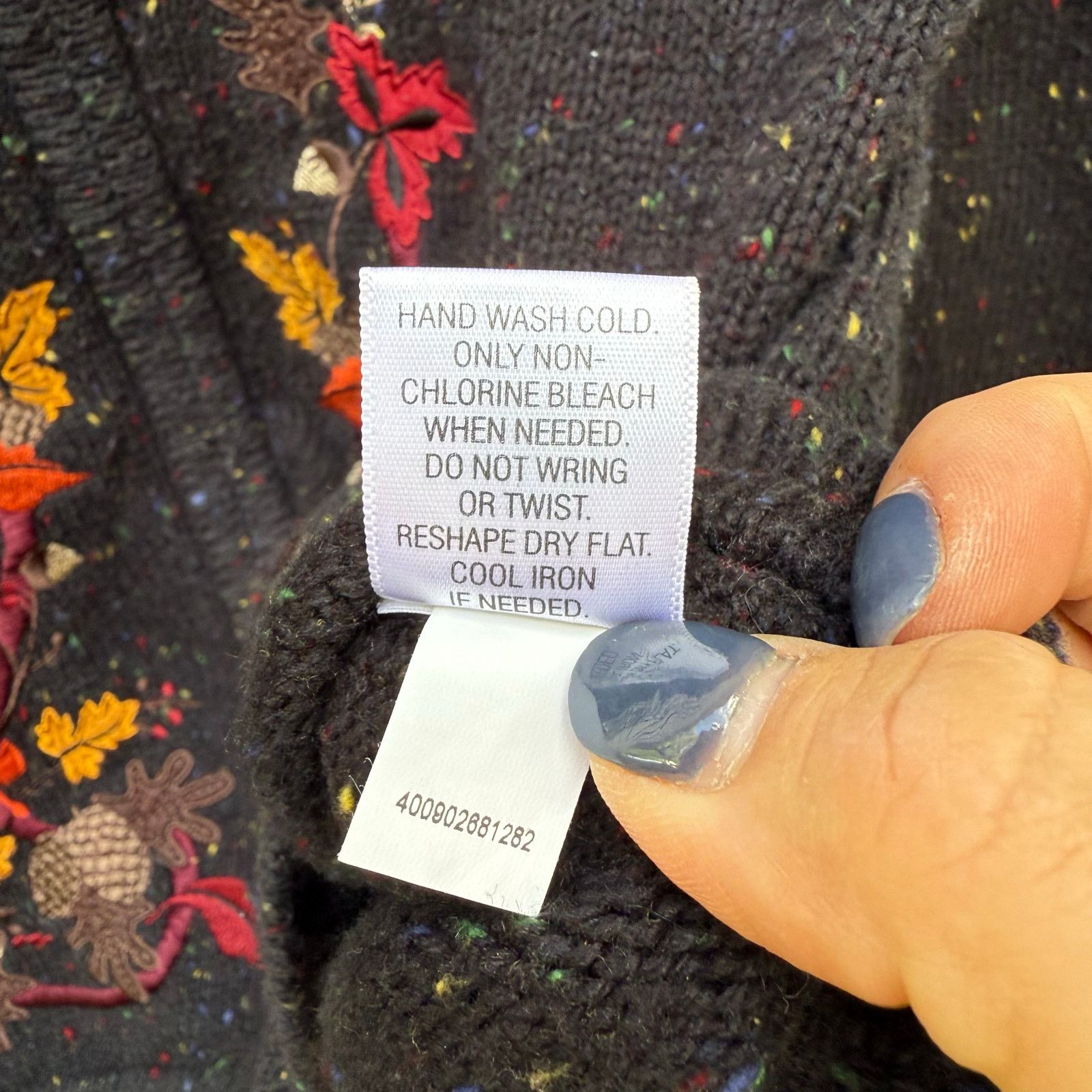 Vintage 90s Moody Fall Leaves Floral Cardigan Sweater MEDIUM Size M / US 6-8 / IT 42-44 - 5 Thumbnail