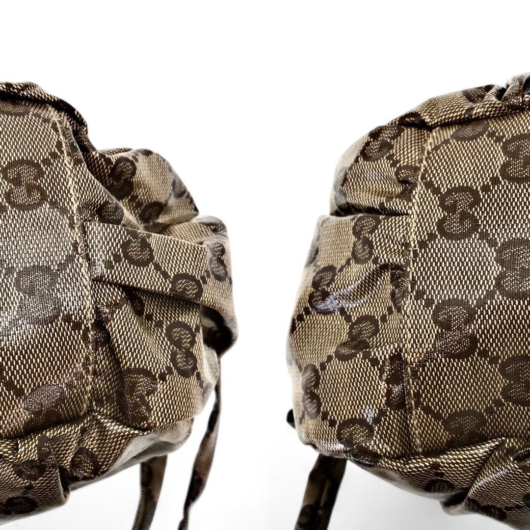 Gucci Gucci - Canvas Leather One Shoulder Bag Beige Sherry Abbey Size ONE SIZE - 6 Thumbnail